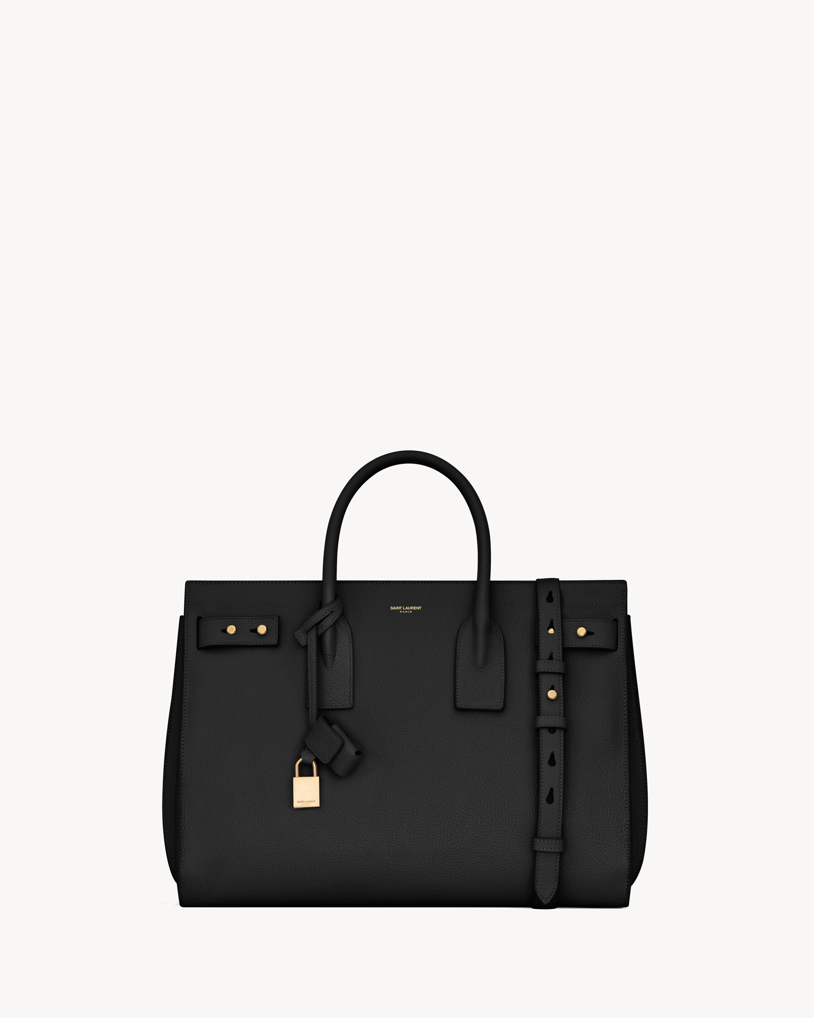 Saint Laurent Sac De Jour Souple En Cuir Grainé - Medium - Noir - Femme