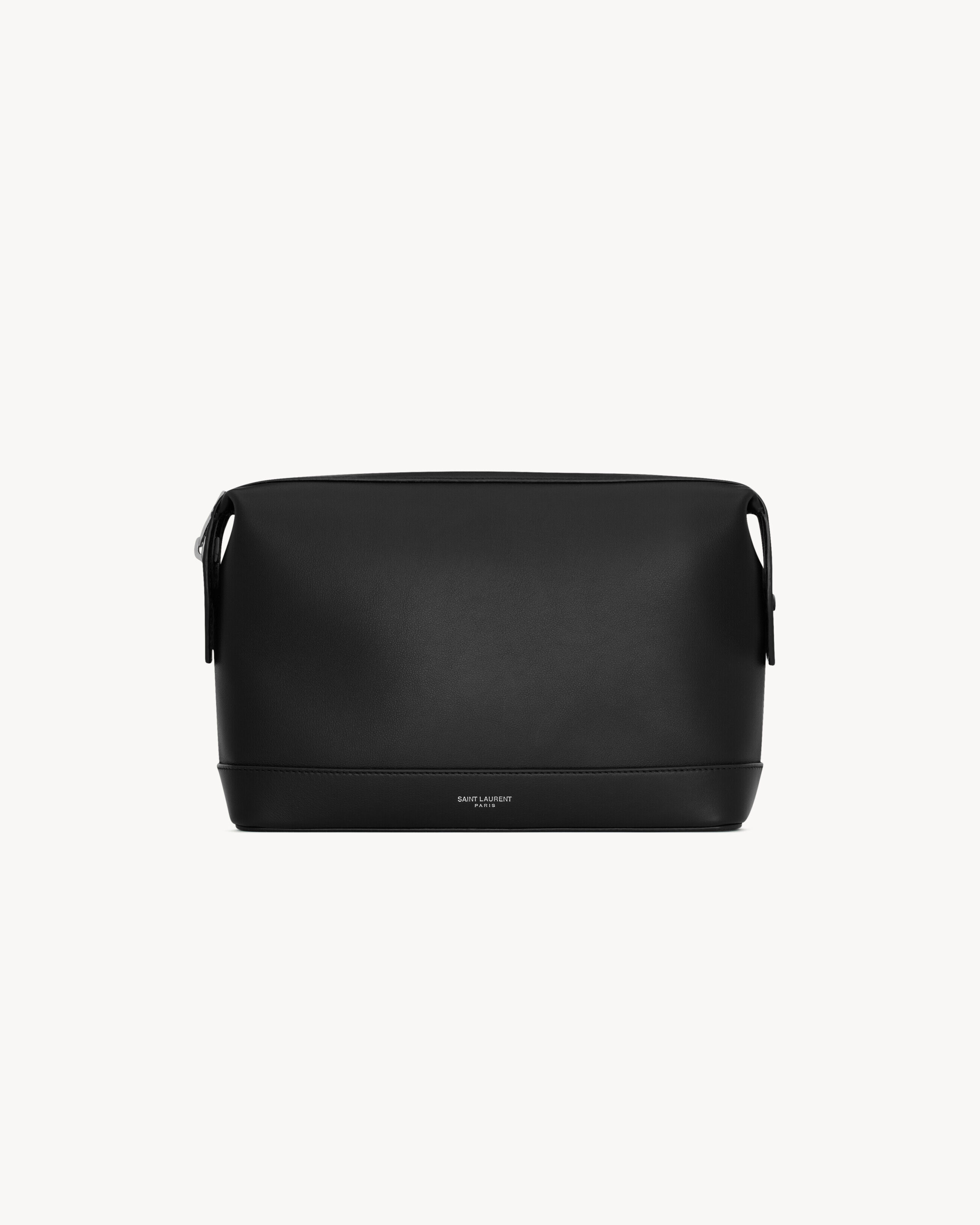 Saint Laurent Paris Small Pouch In Leather - Black - Men