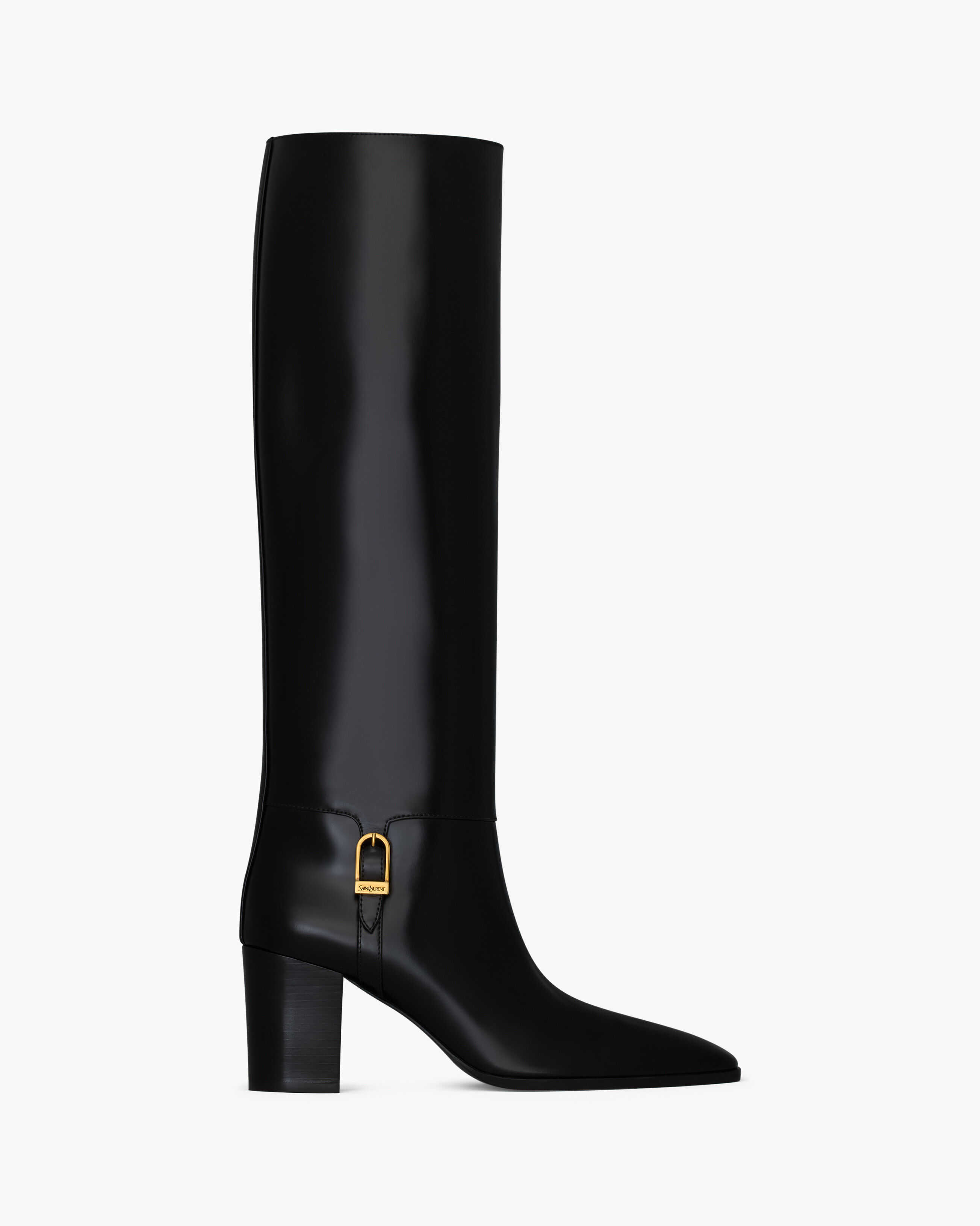 Saint Laurent Julia Boots In Smooth Leather - Black - Women - 35
