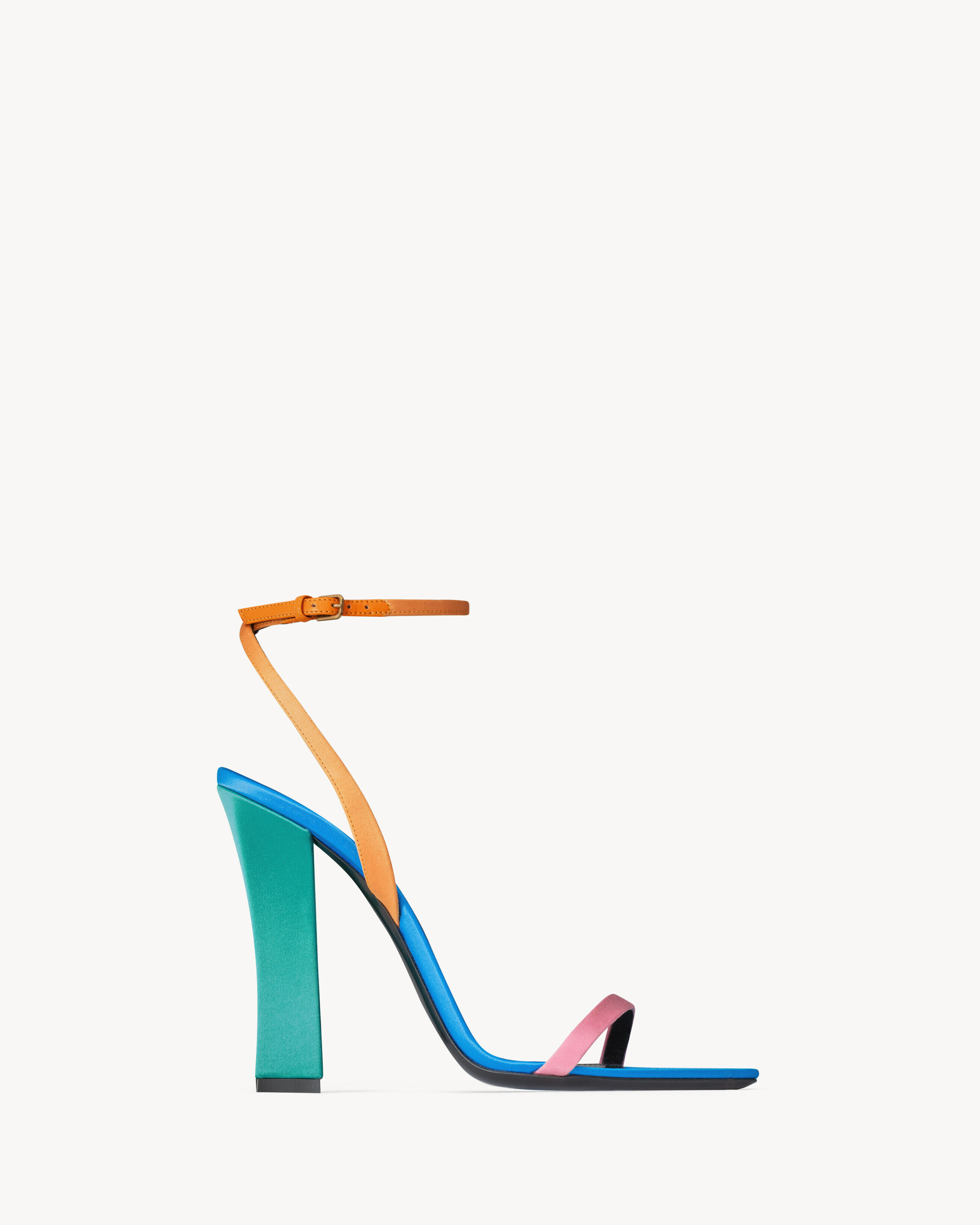 Saint Laurent Dominique Sandals In Satin Crepe - Multicolor - Women - 38.5