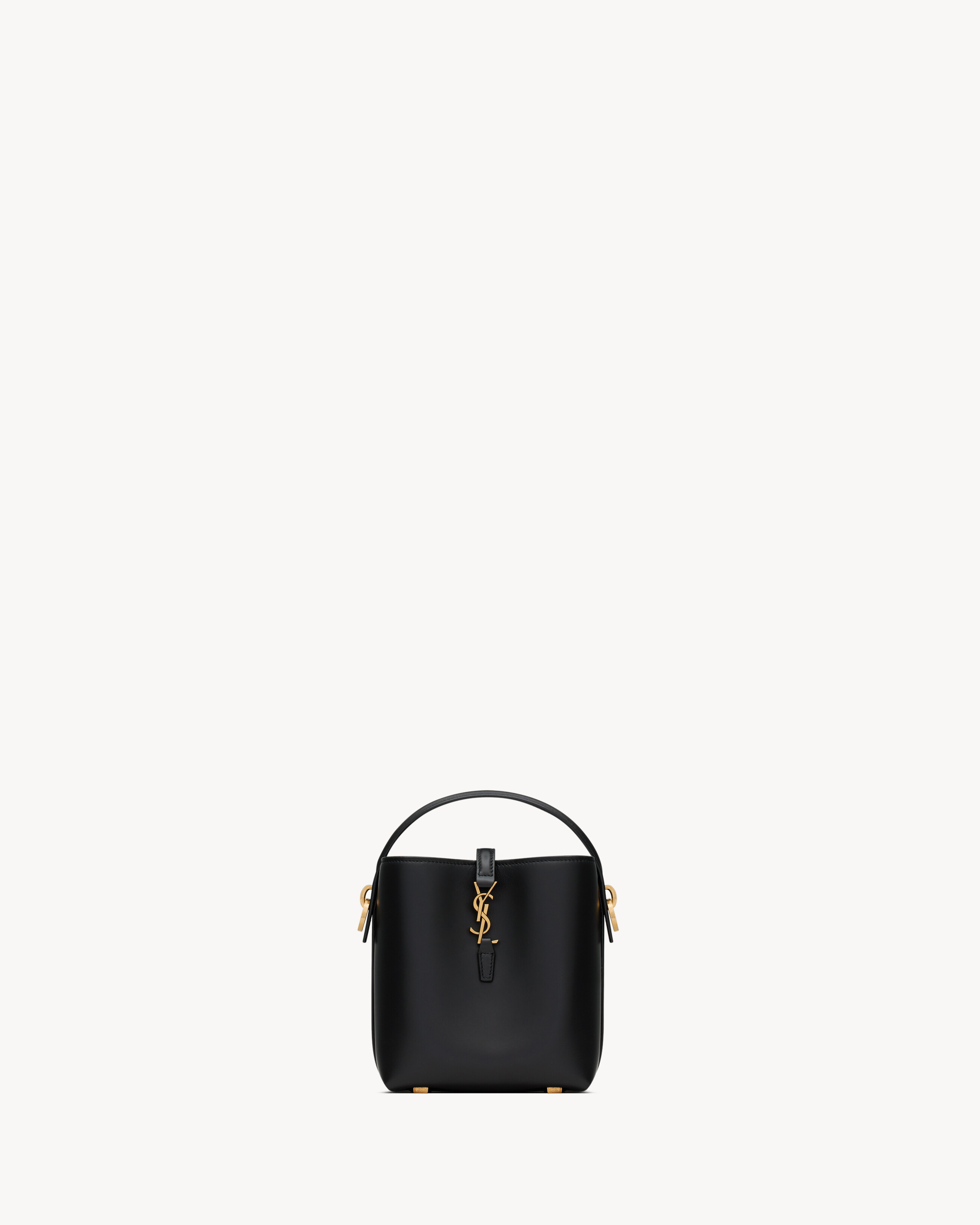 Saint Laurent Le 37 Mini In Shiny Leather - Black - Women