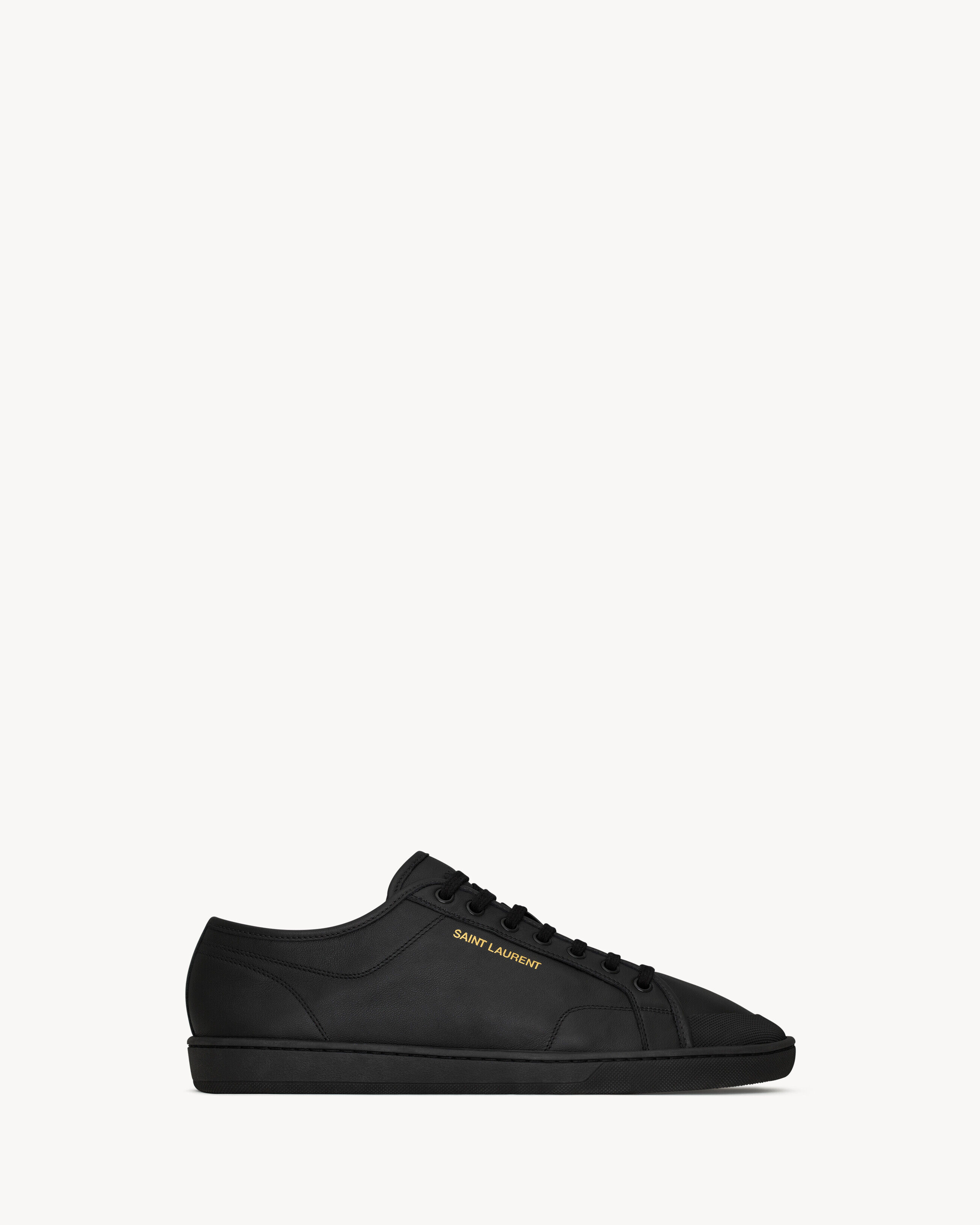 Saint Laurent Gym Sneakers In Smooth Leather - Black - Men - 9