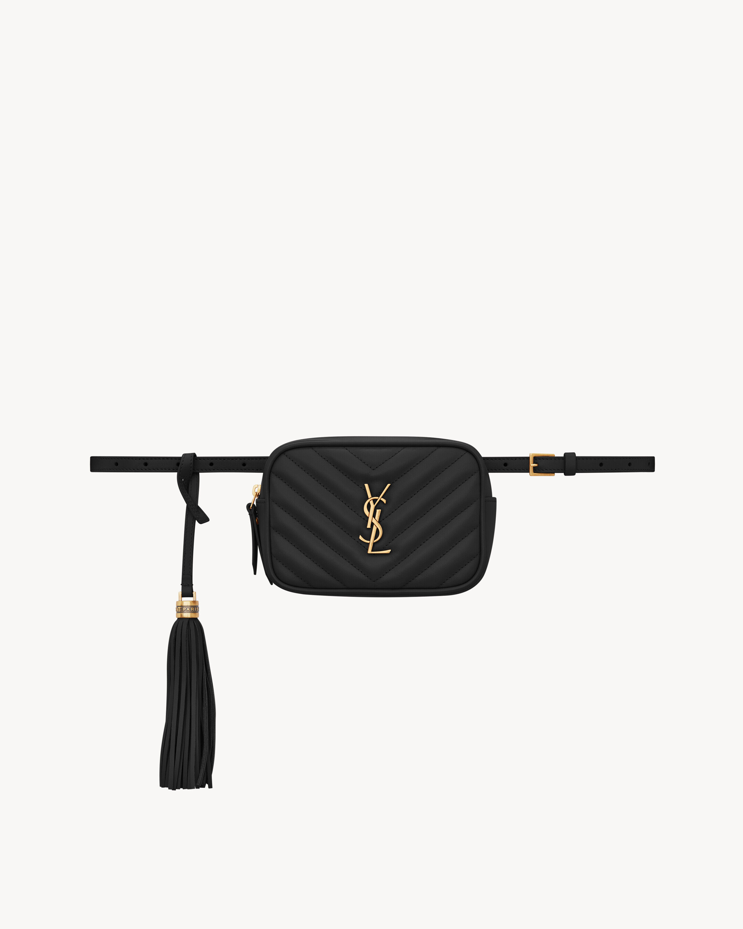 Saint Laurent Lou Belt Bag In Quilted Leather - Black - Women