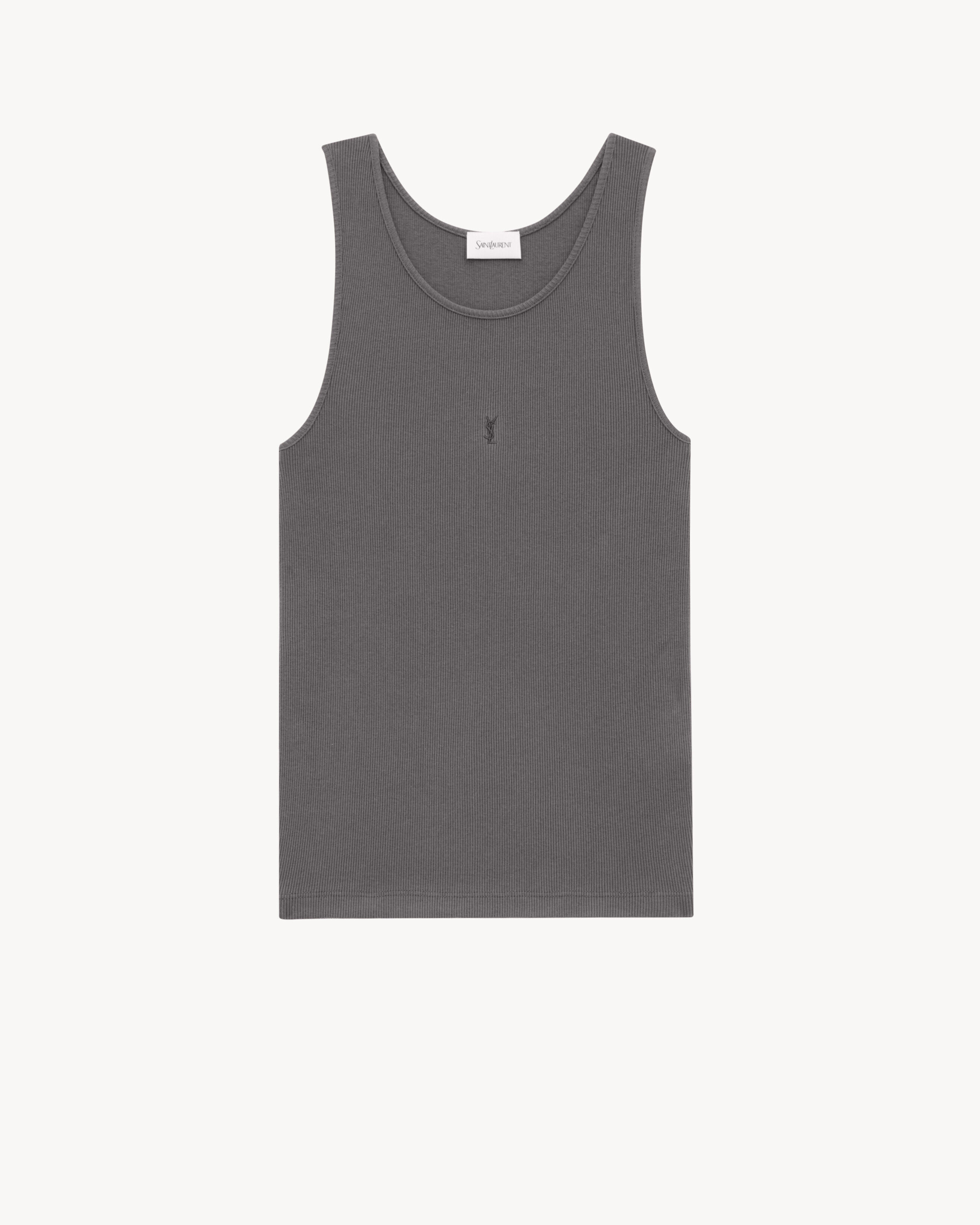 Saint Laurent Cassandre Tank Top - Black - Women - XS