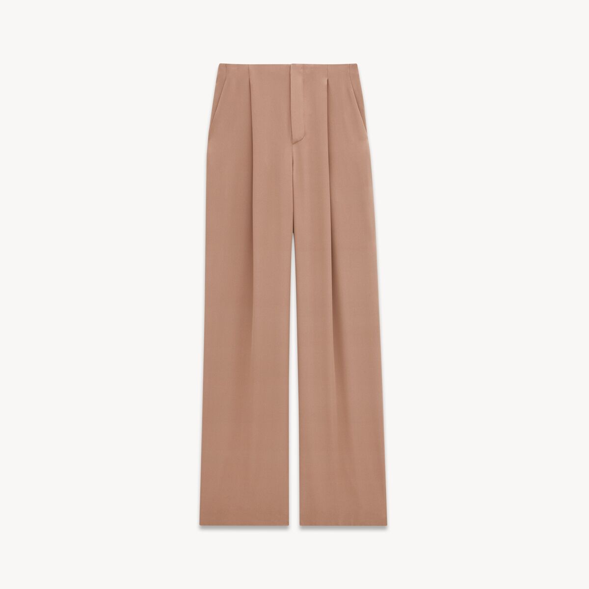 Saint Laurent 90'S Pants In Silk Crepe - Amber - Men - 42