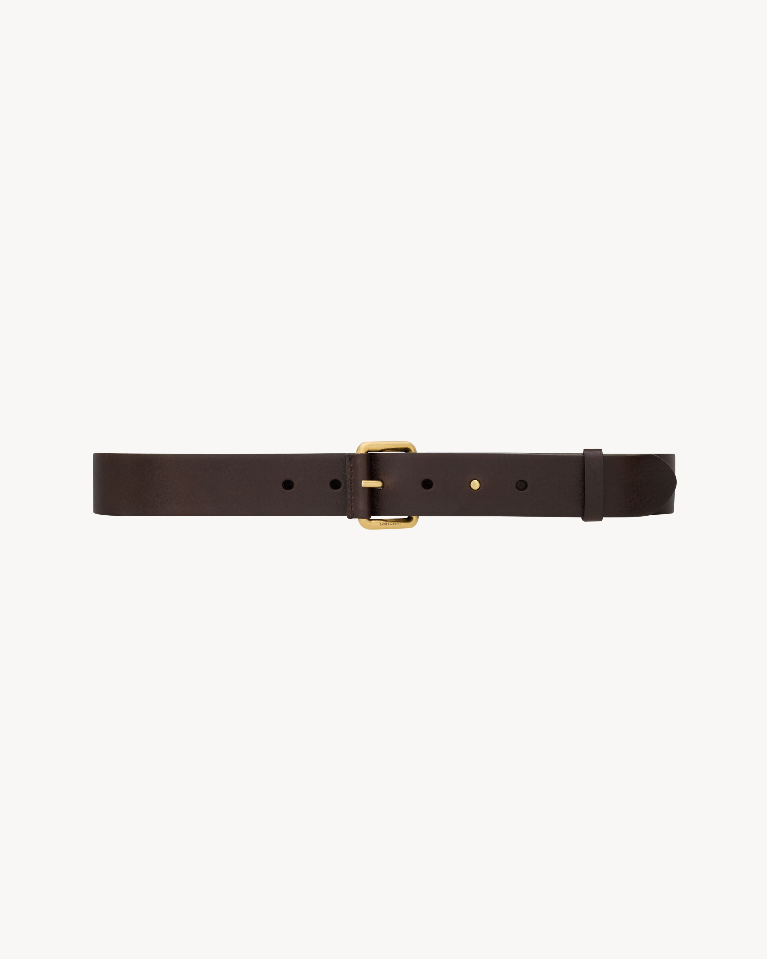 Saint Laurent Motorcycle Belt In Leather - Amber - Women - 95