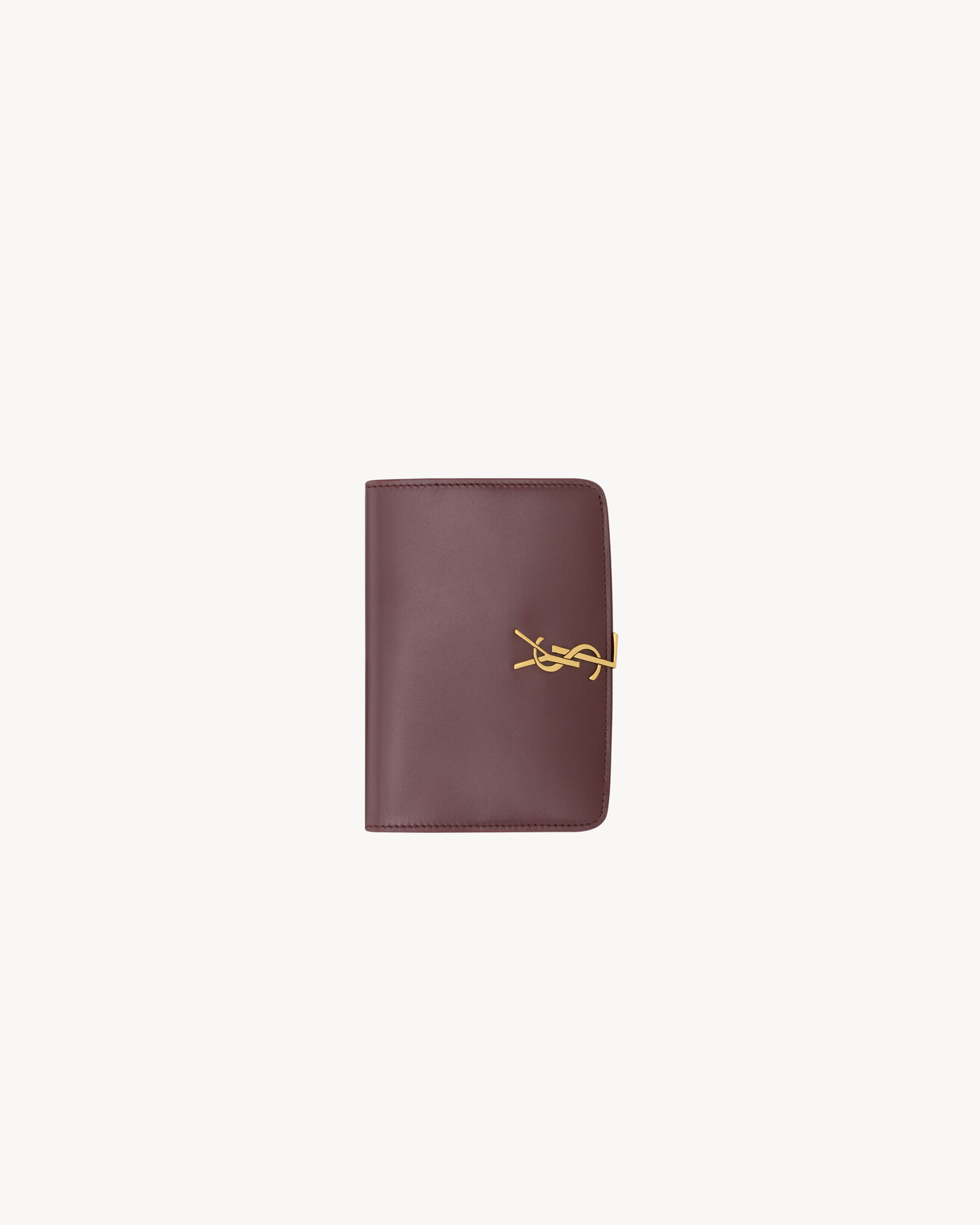 Saint Laurent Voltaire Passport Case In Box - Red - Women