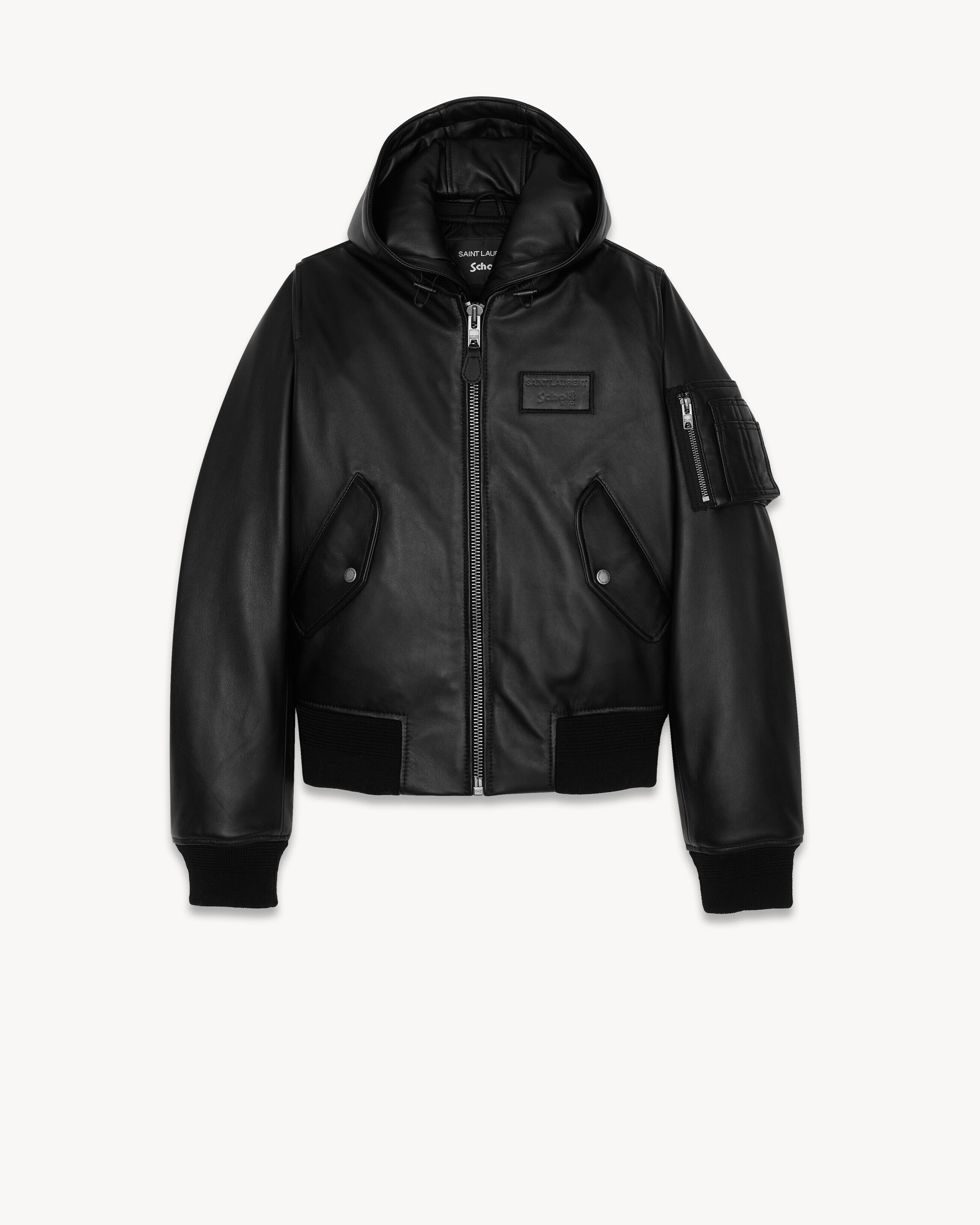 Rive Droite Schott Bomber Jacket In Smooth Leather - Black - Men - XS