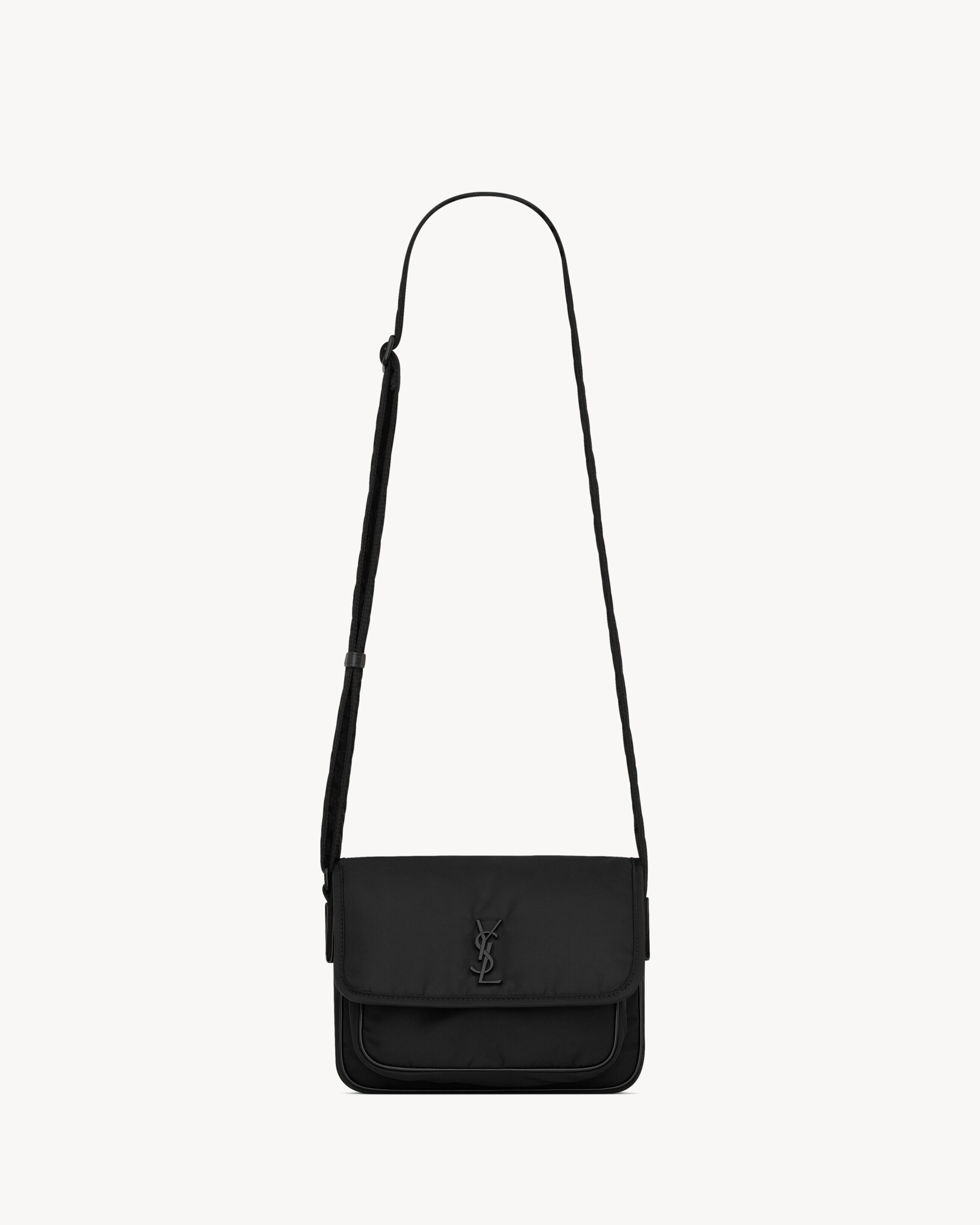 Saint Laurent Niki Small Messenger In Econyl - Black - Men