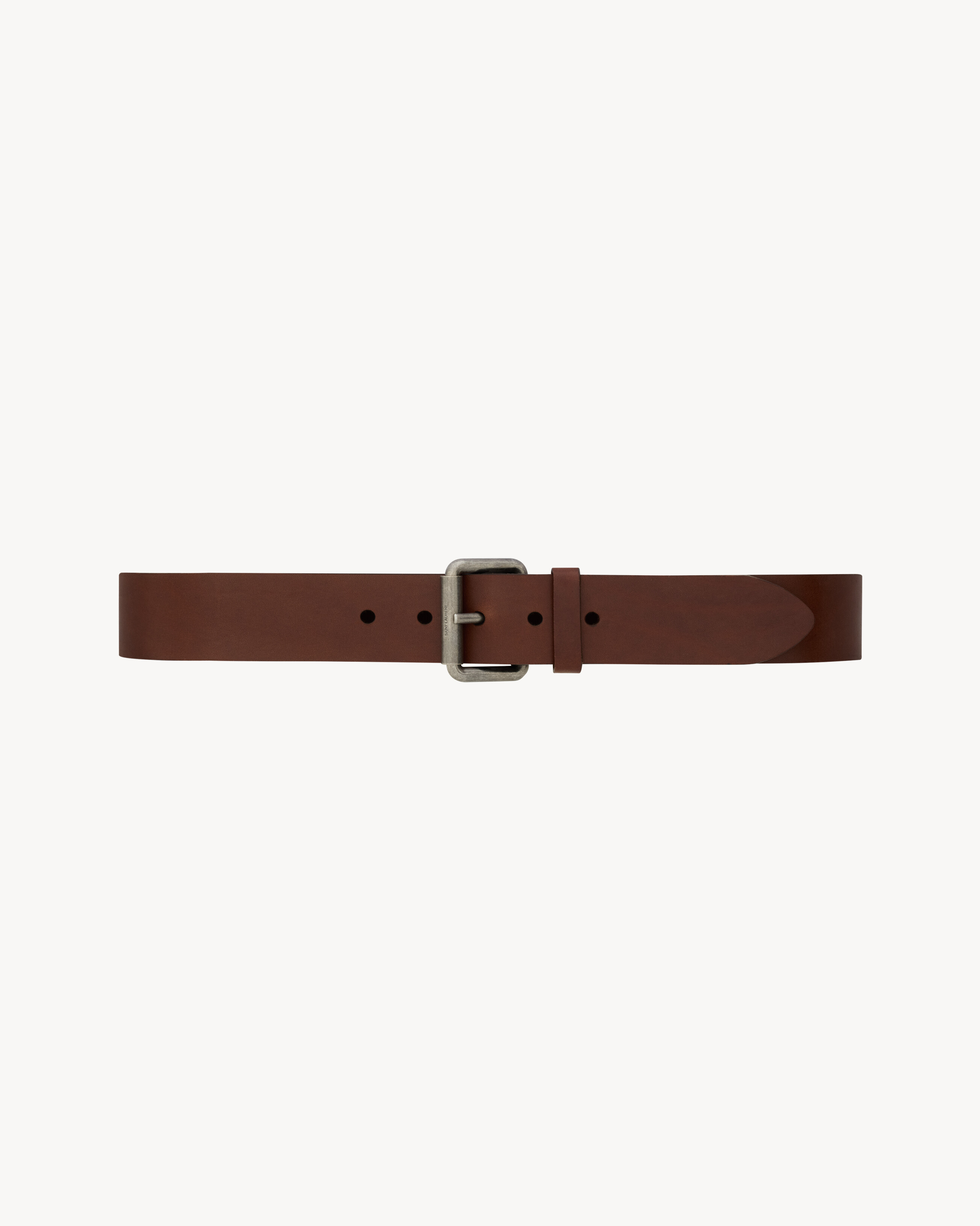 Saint Laurent Motorcycle Belt In Leather - Amber - Men - 70