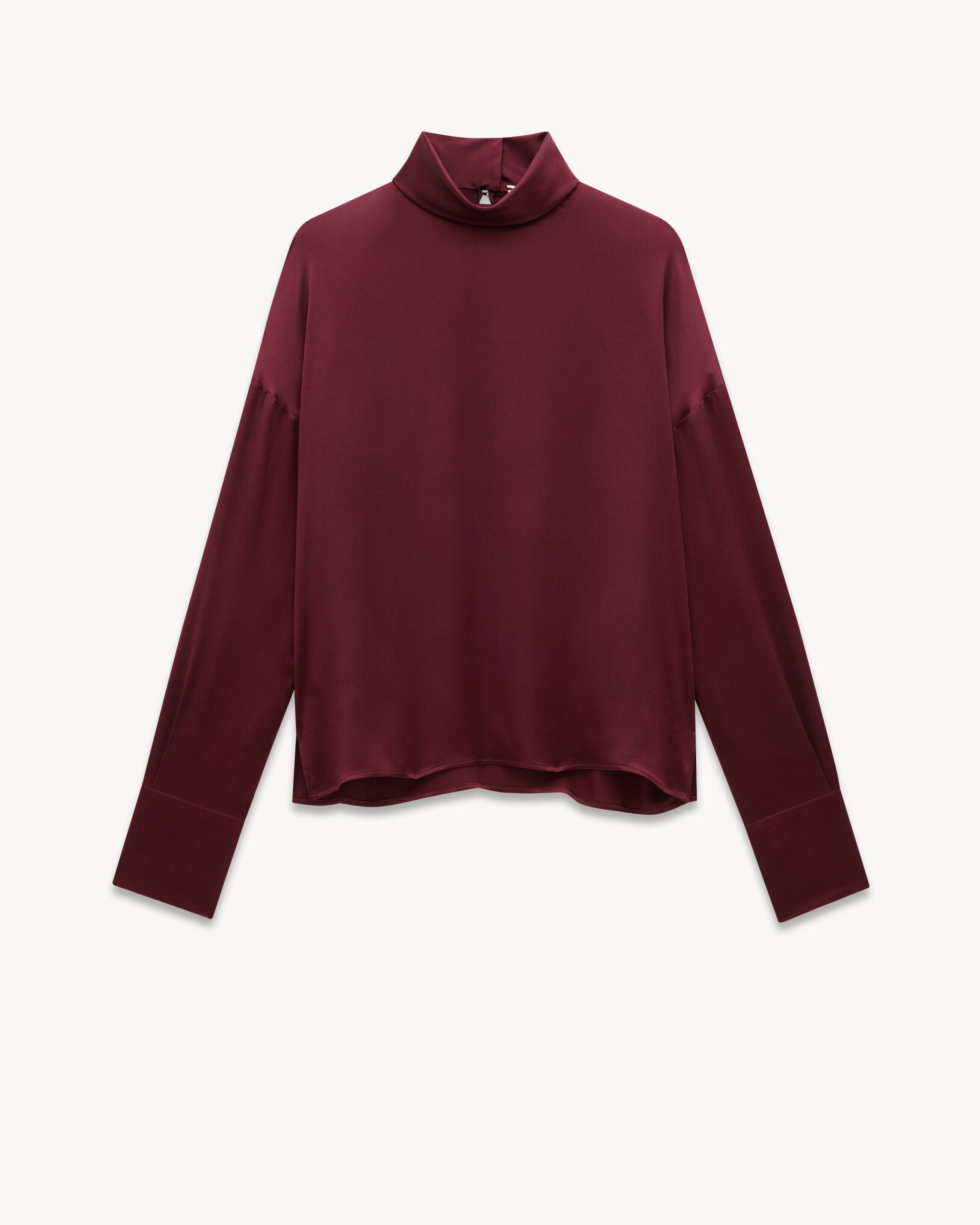 Saint Laurent Blouse In Silk Satin - Red - Men - 16½