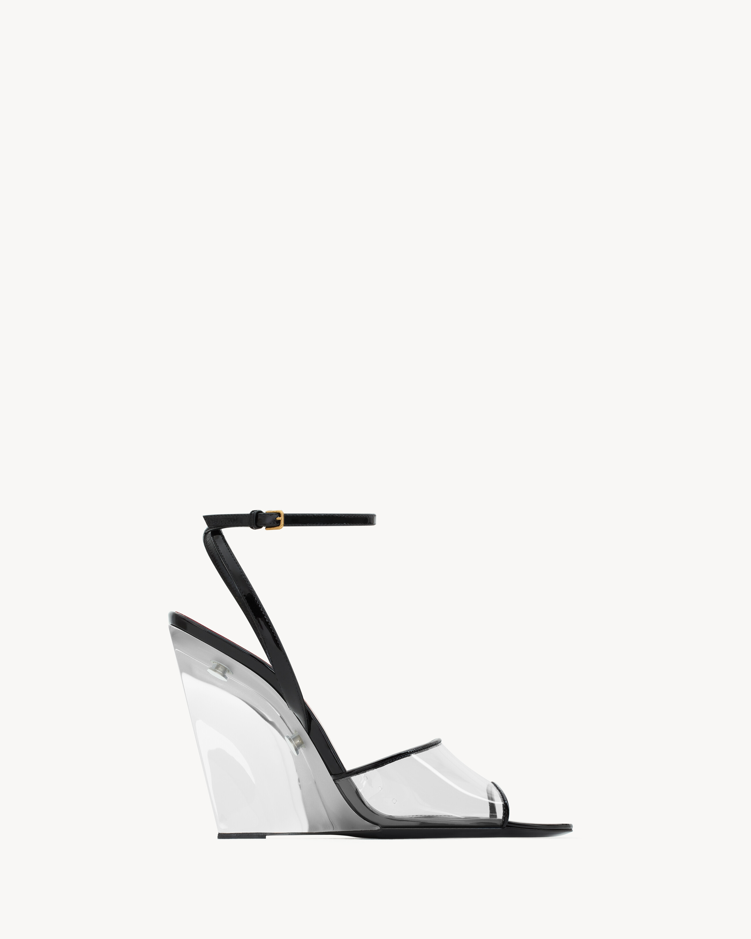 Saint Laurent Vera Wedges In Tpu And Patent Leather - Black - Women - 6.5