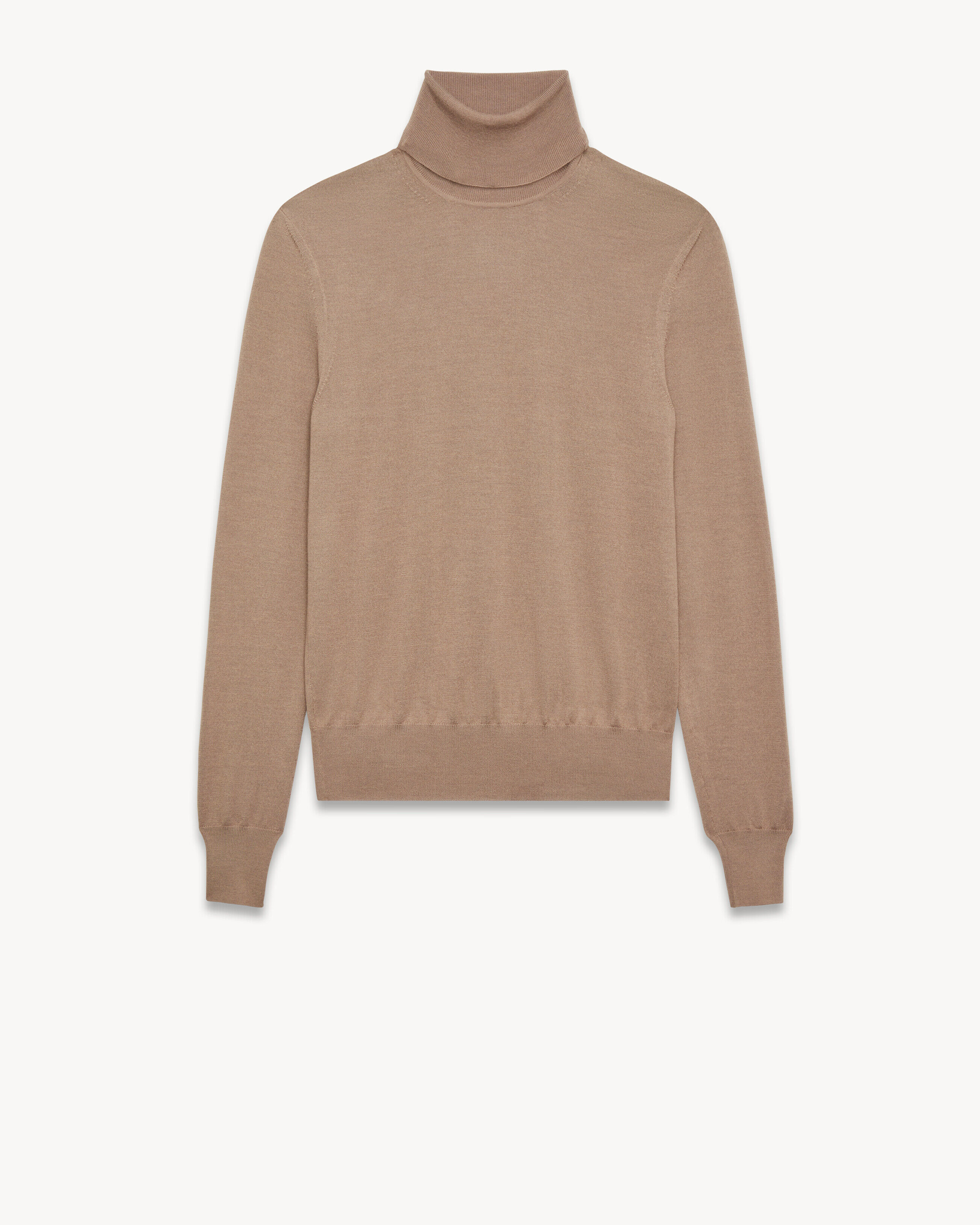 Saint Laurent Turtleneck Sweater In Cashmere/Wool And Silk - Beige - Men - XL