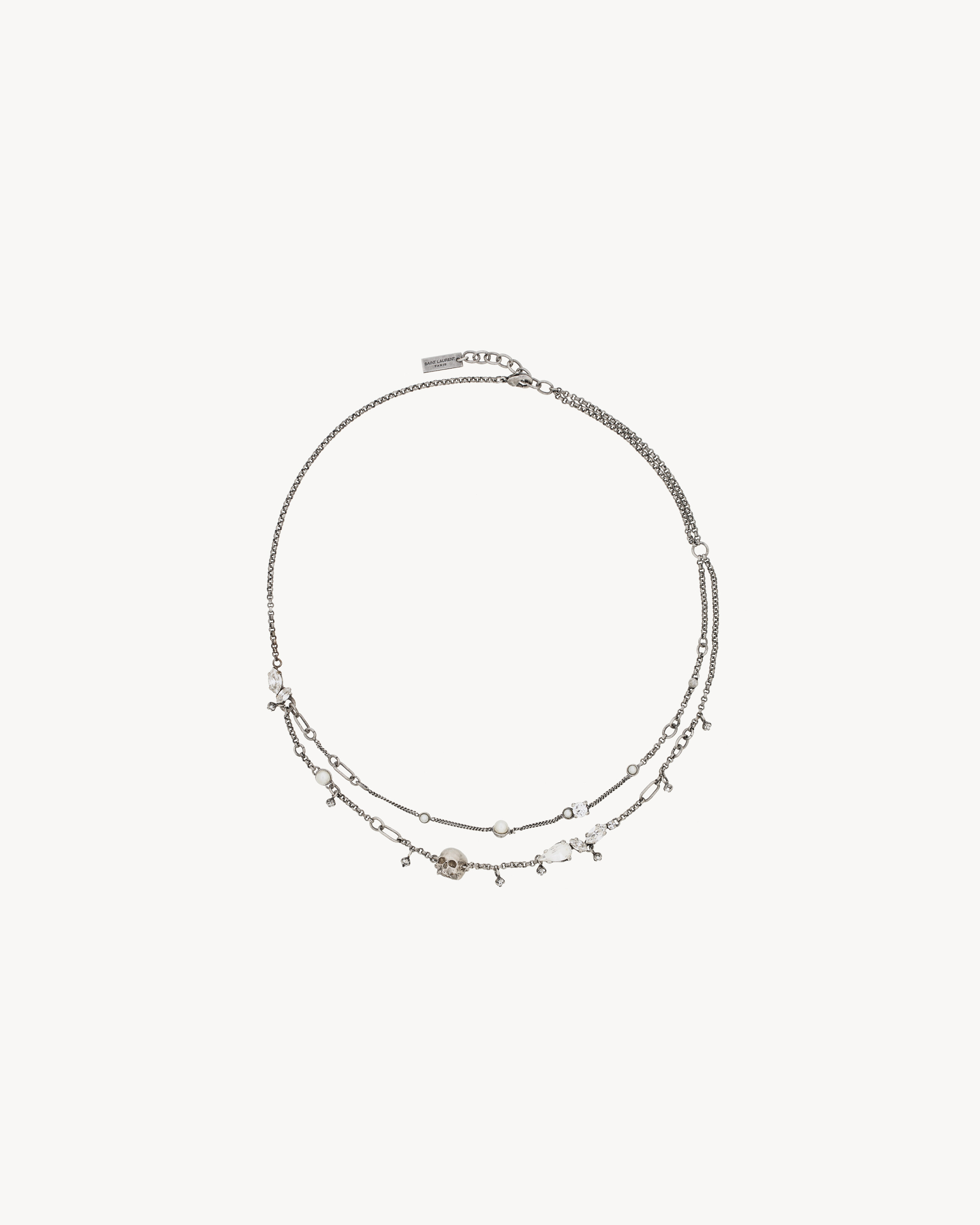 Rive Droite Collier Têtes De Mort - Argent