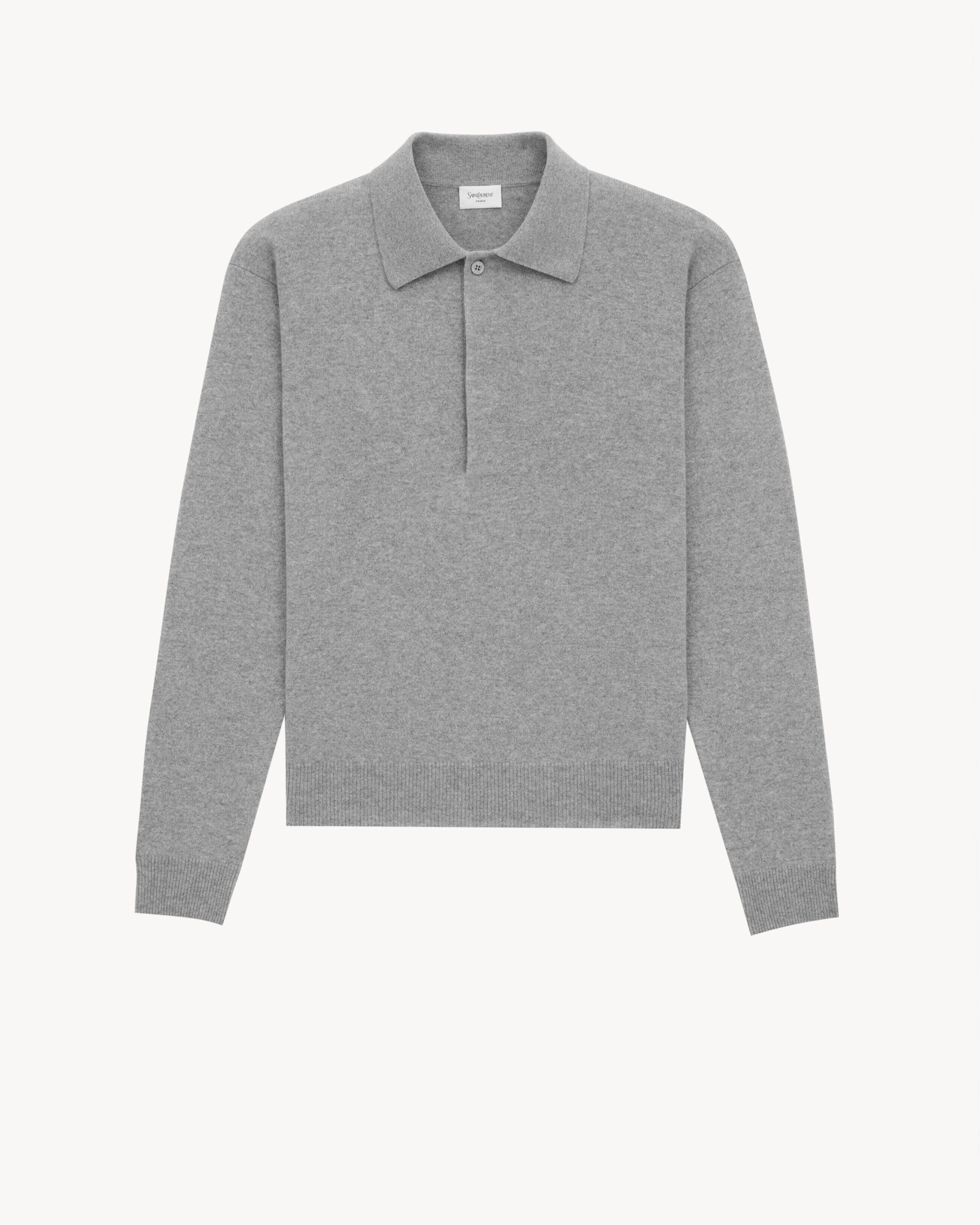Saint Laurent Polo In Wool - Grey - Men - XL