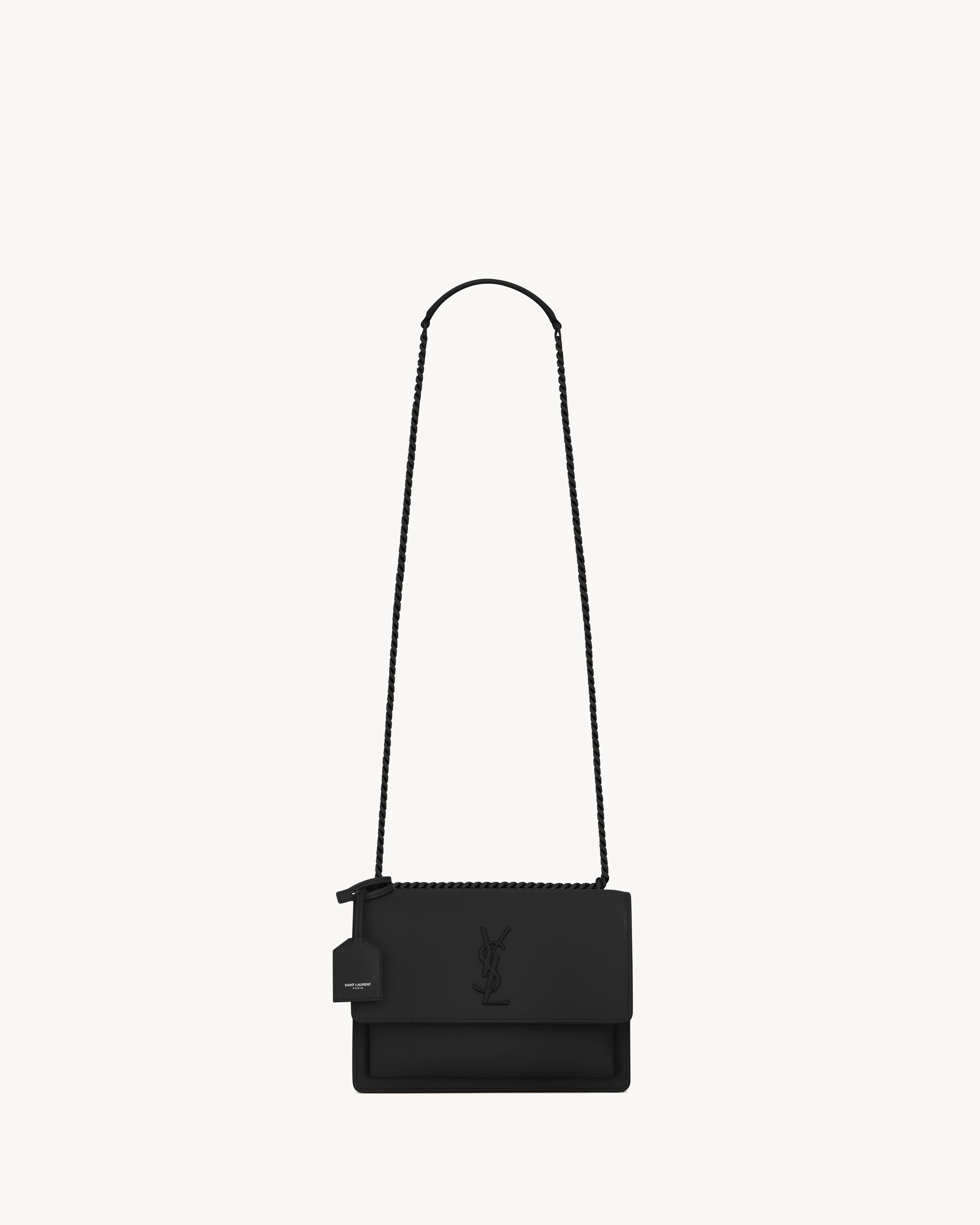 Saint Laurent Sunset Medium In Smooth Leather - Black - Women