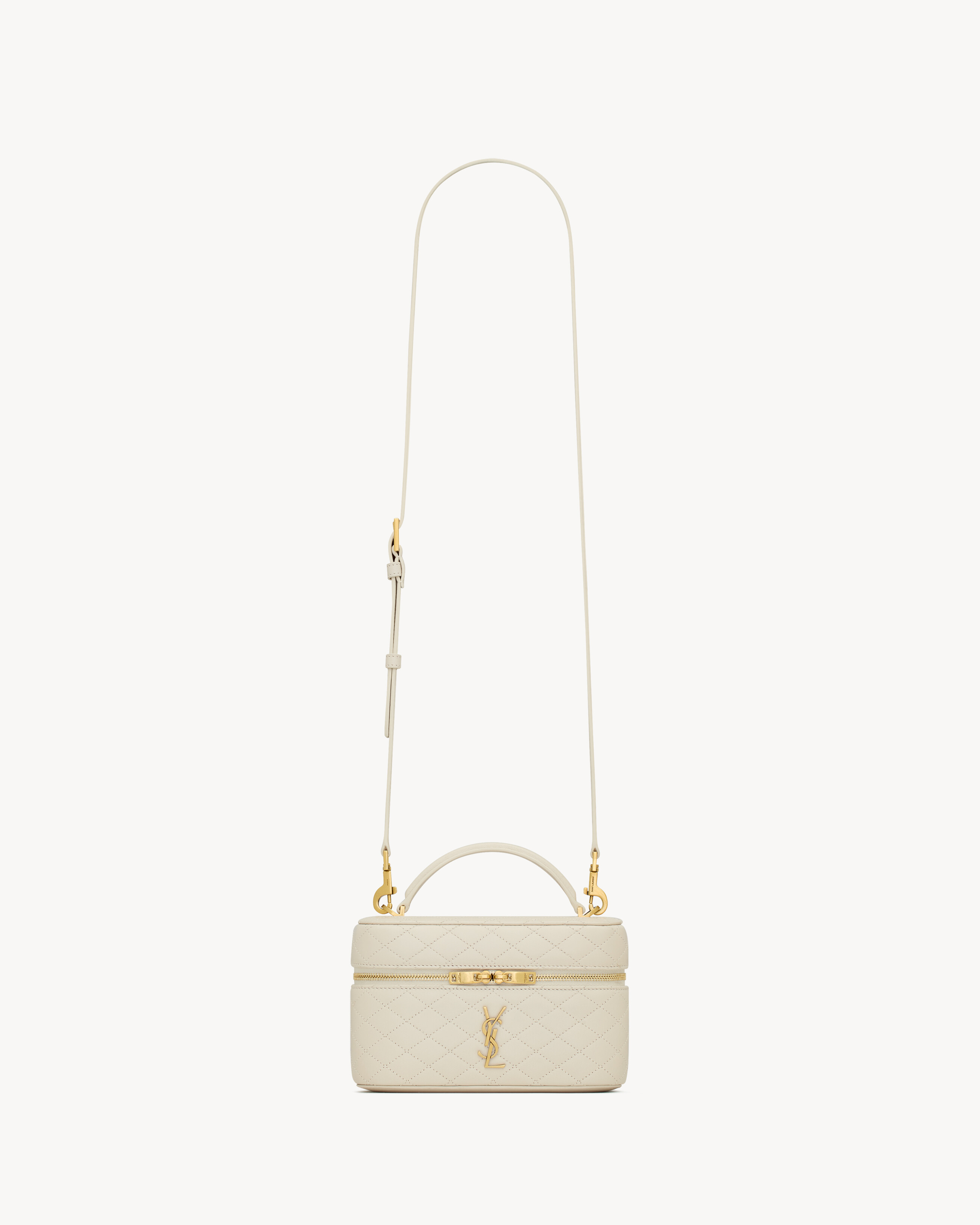 Saint Laurent Gaby Vanity Bag In Lambskin - White - Women