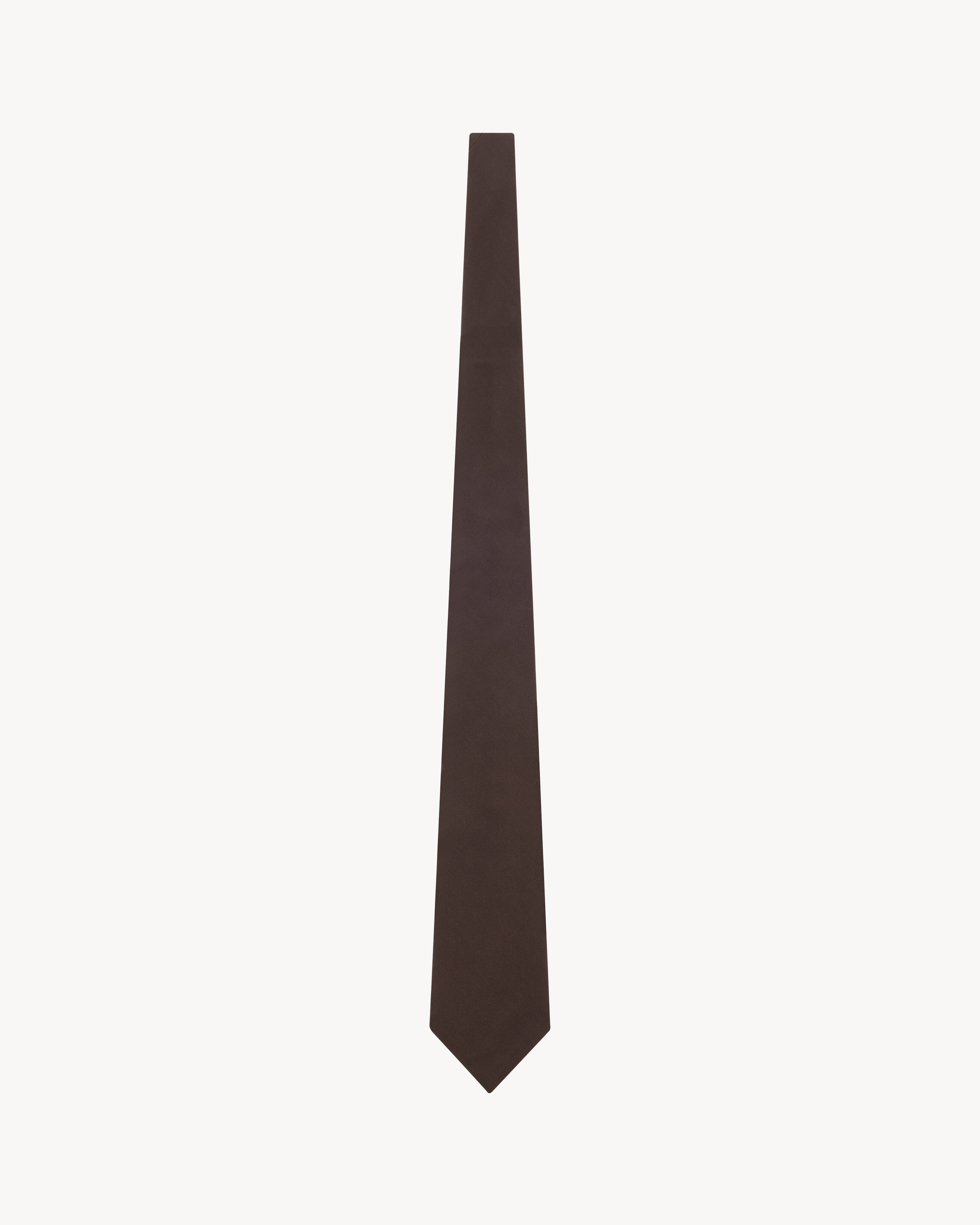 Saint Laurent - Corbata Ancha De Grosgrén De Seda - Ámbar - Hombre - L