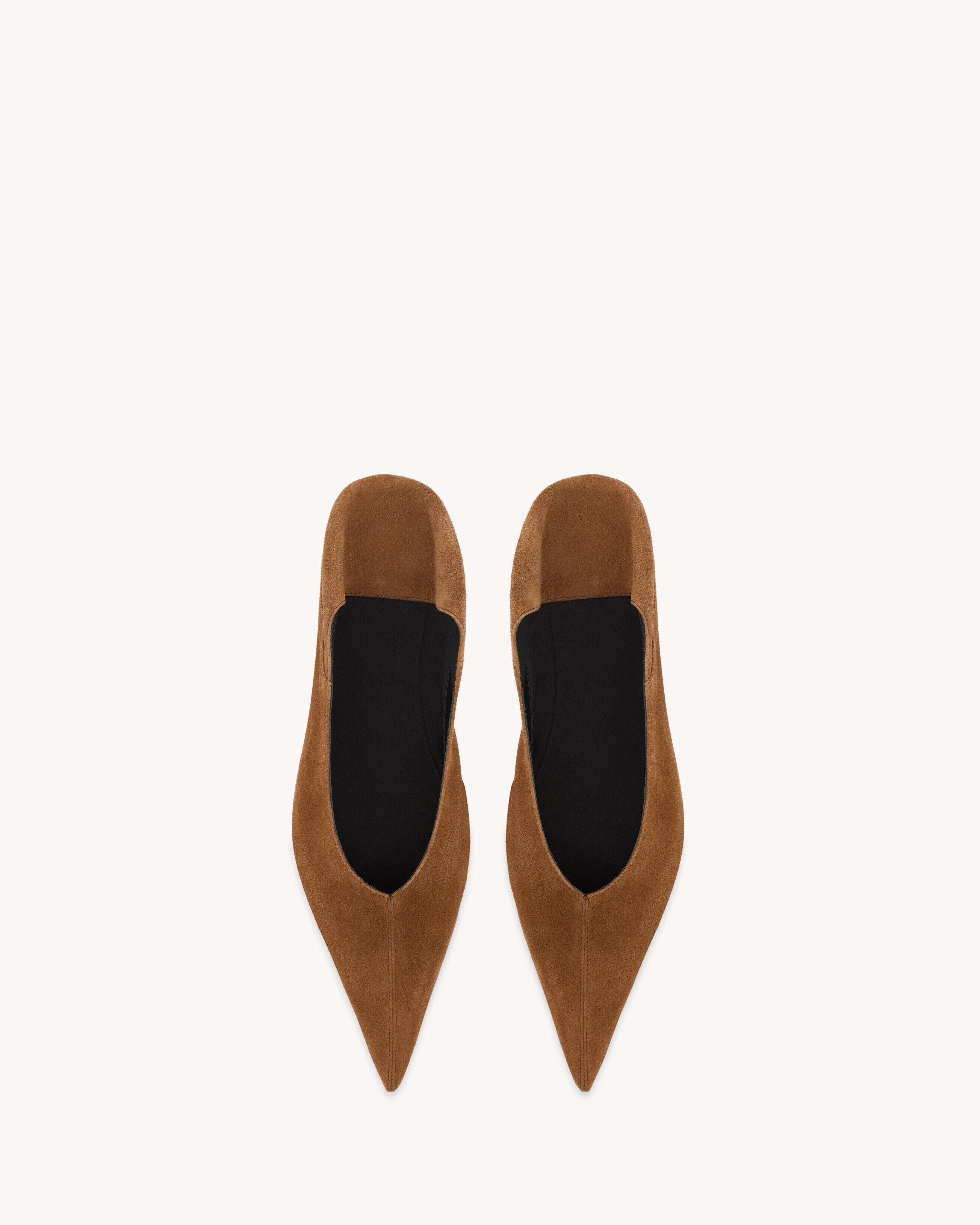 Saint Laurent Nour Slippers In Suede - Amber - Women - 37