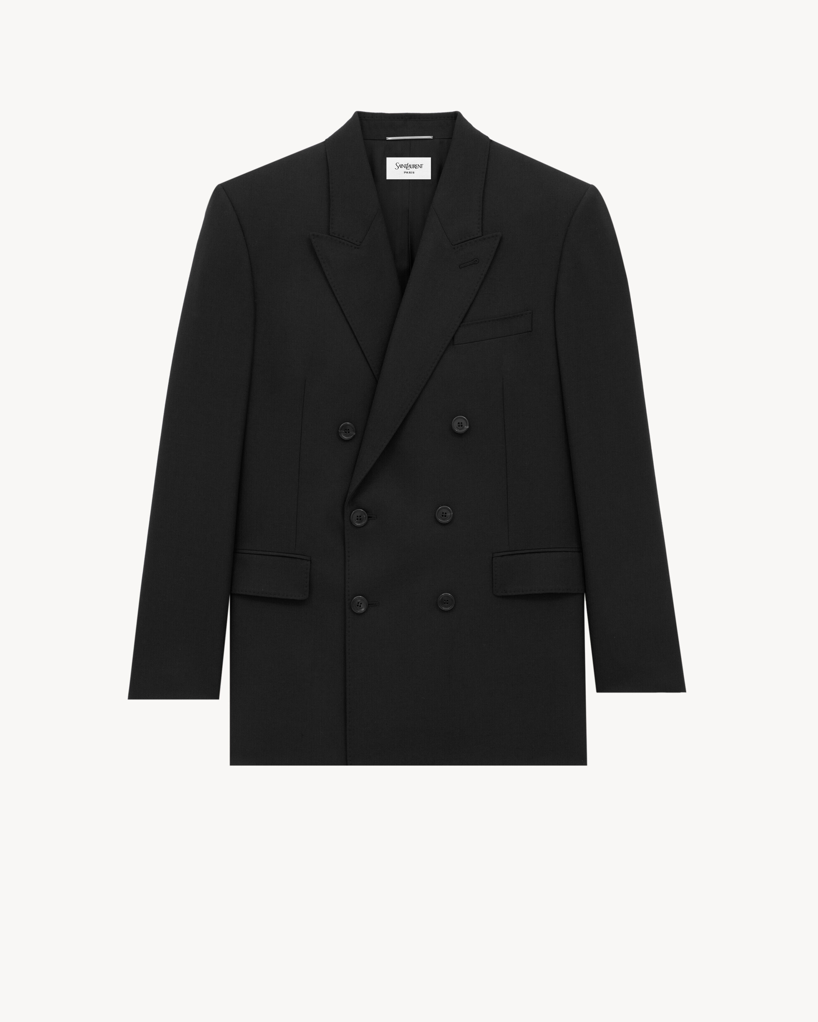 Saint Laurent - Chaqueta De Lana Mezclilla - Negro - Hombre - 52