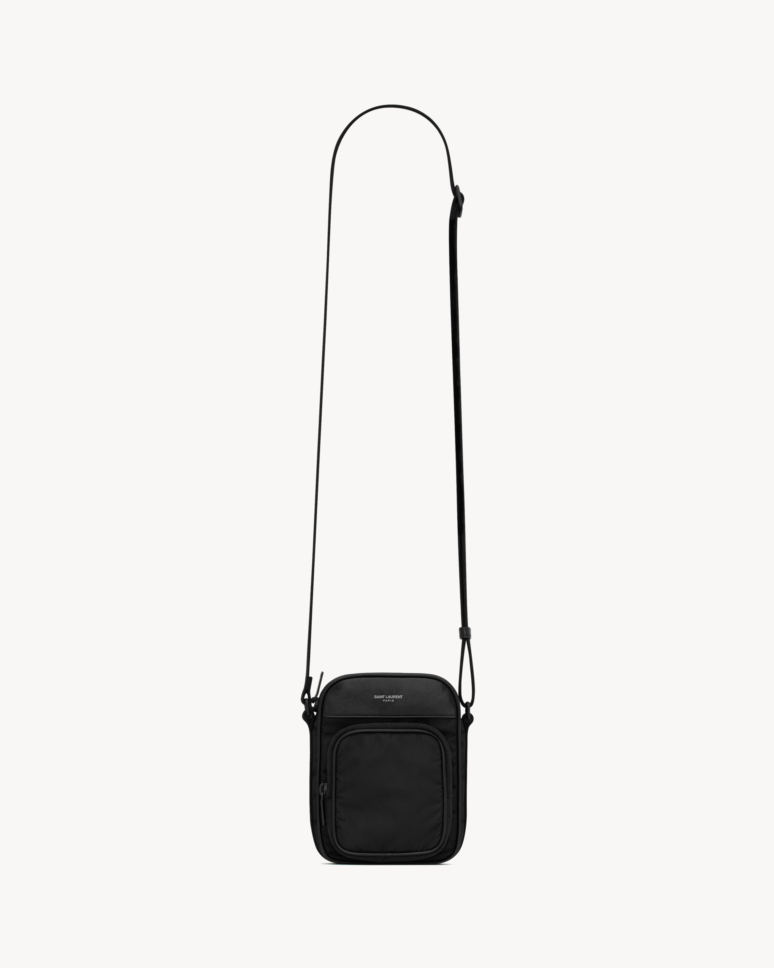 Saint Laurent City Mini Camera Bag In Nylon - Black - Men