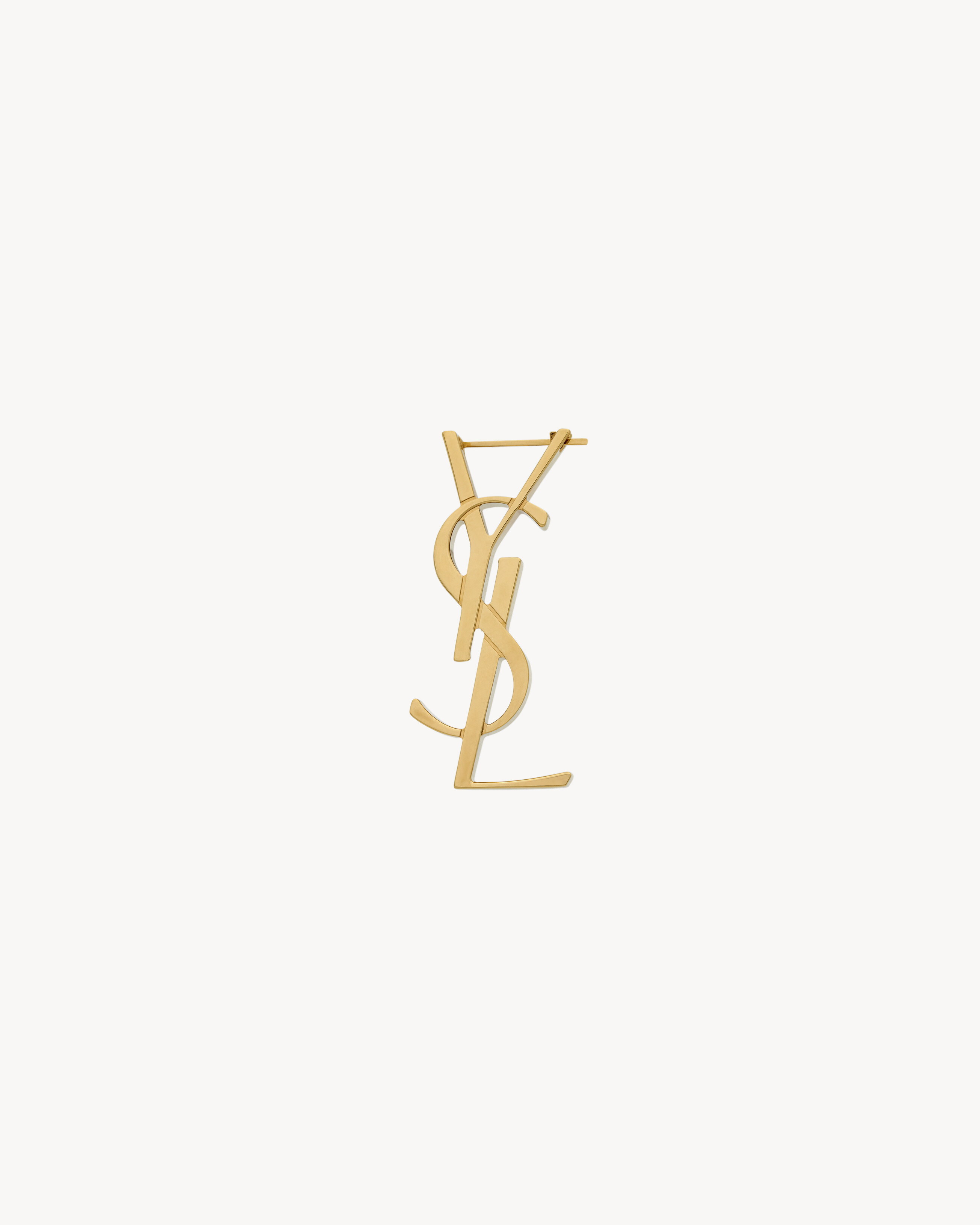 Saint Laurent Cassandre Single Earring In Metal - Yellow/gold - Women