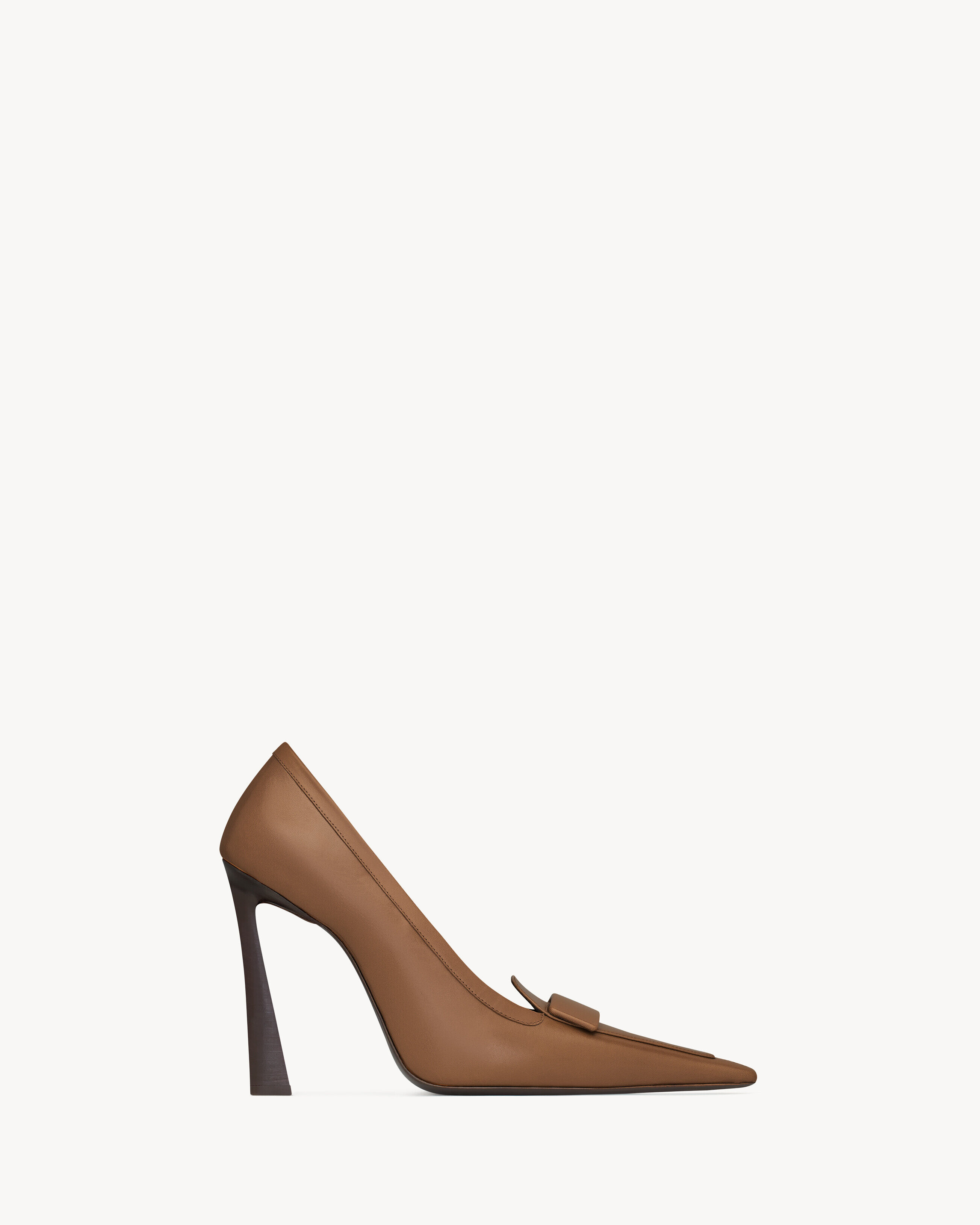 Saint Laurent D'Orsay Pumps In Smooth Leather - Amber - Women - 4