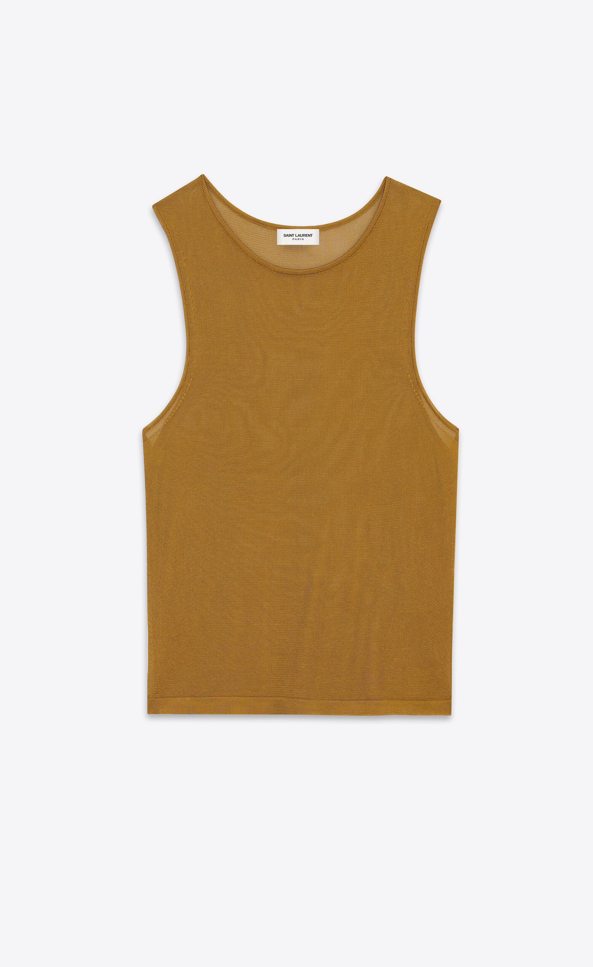 Saint Laurent Crop Tank Top In Knit - Beige - Women - XS