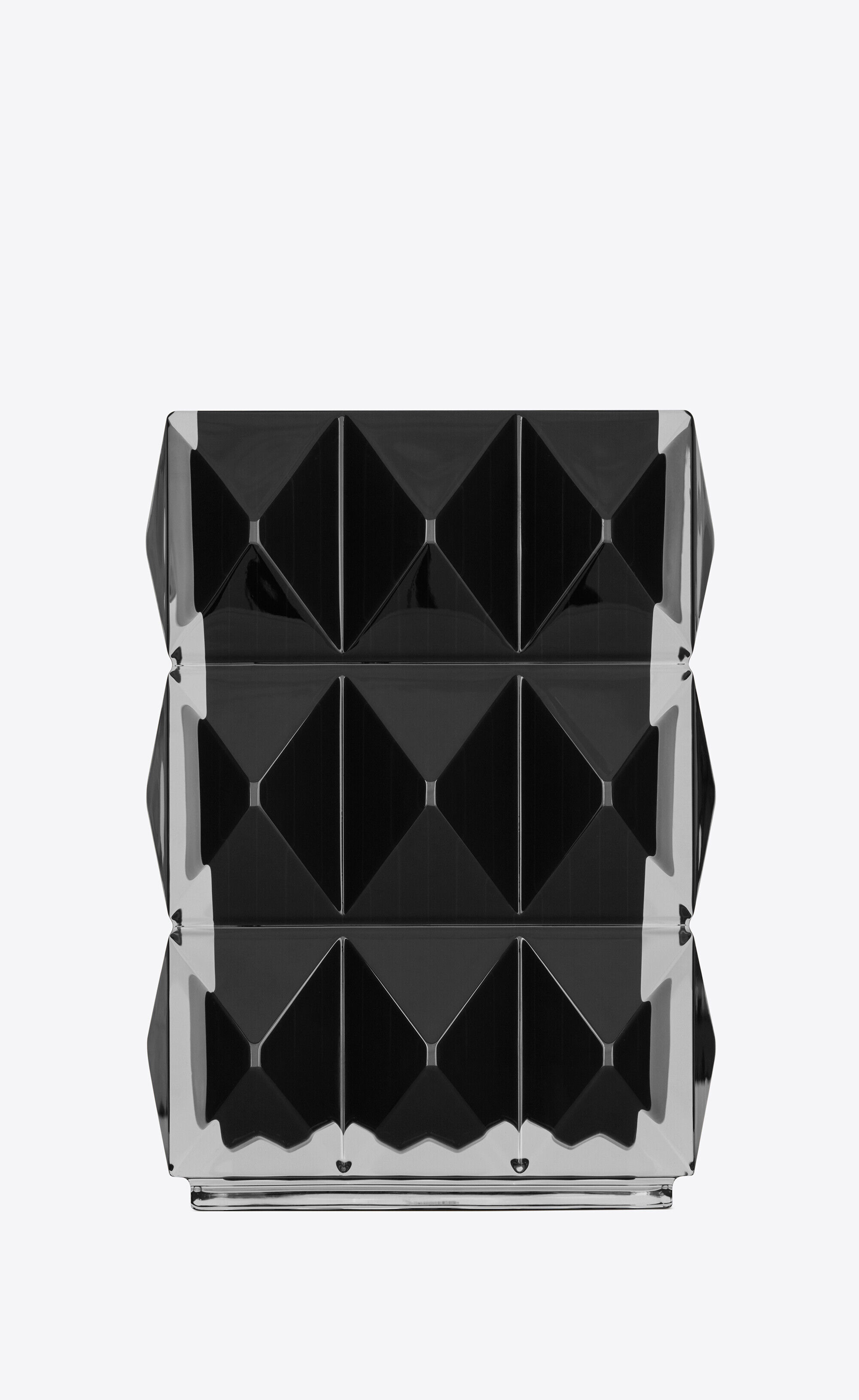 Saint Laurent Baccarat Louxor Vase In Black Crystal - Negro - One Sizenisexo