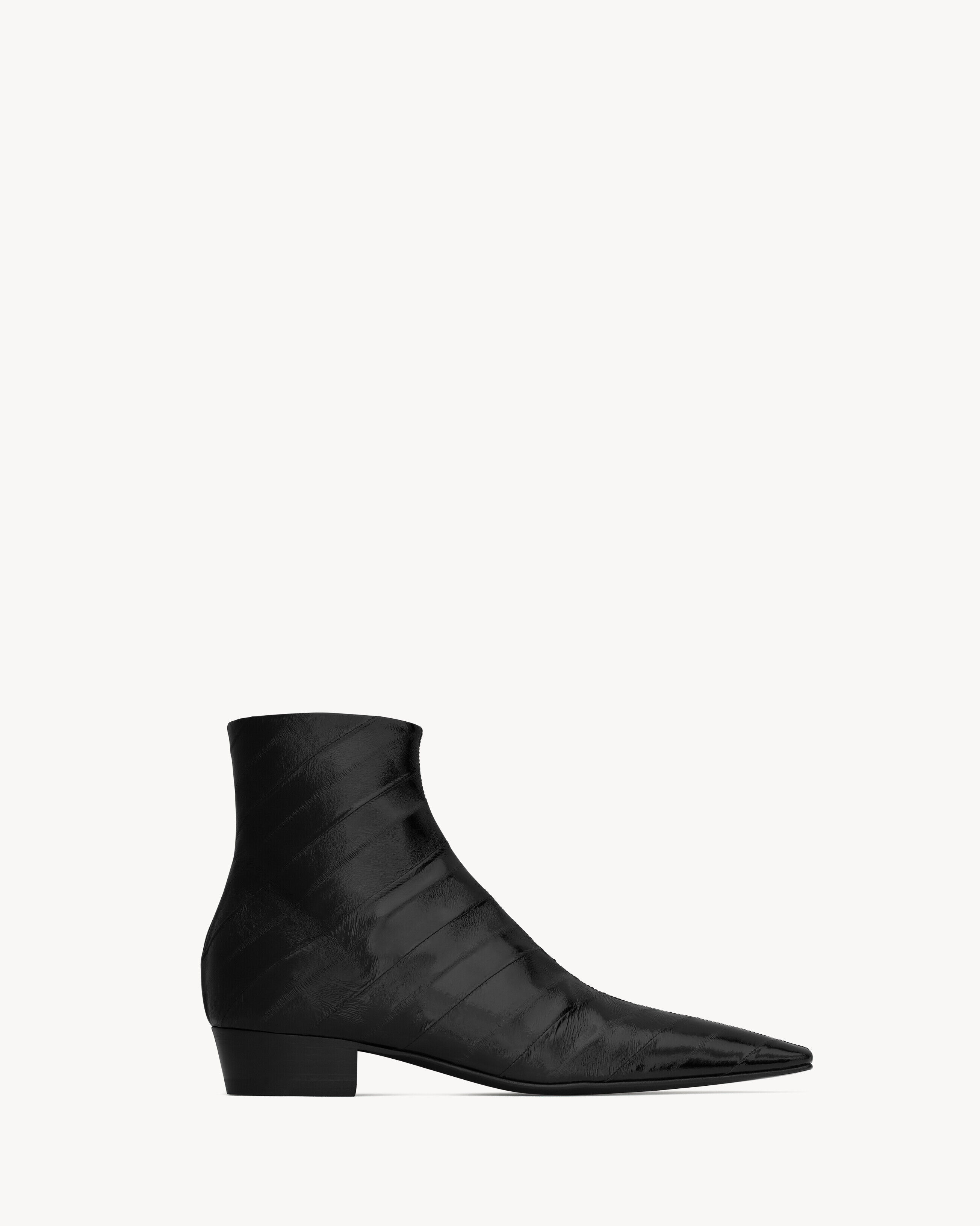 Saint Laurent Paolo Boots In Eel - Black - Men - 8.5