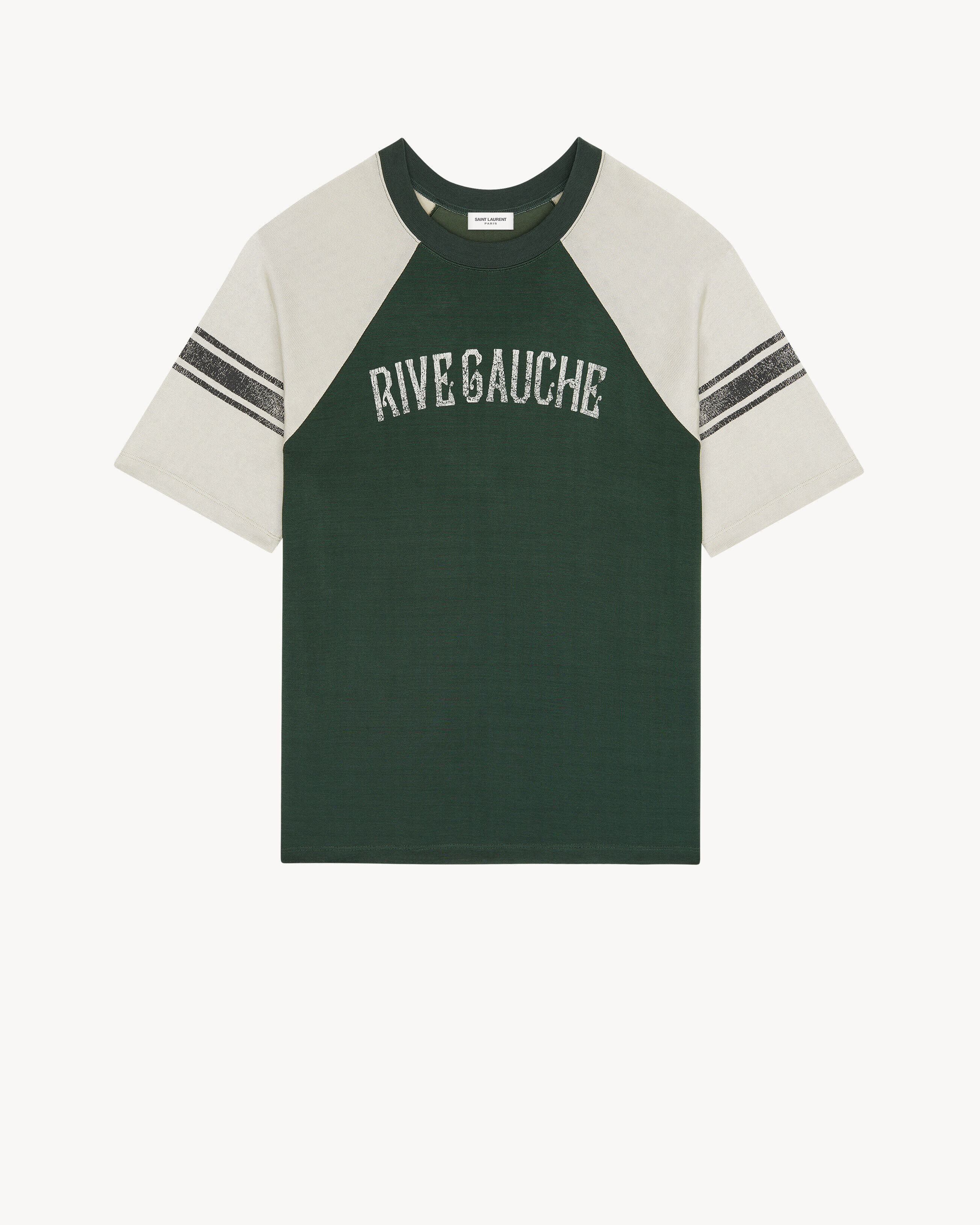 Saint Laurent Rive Gauche Raglan T-Shirt - Green - Men - XS