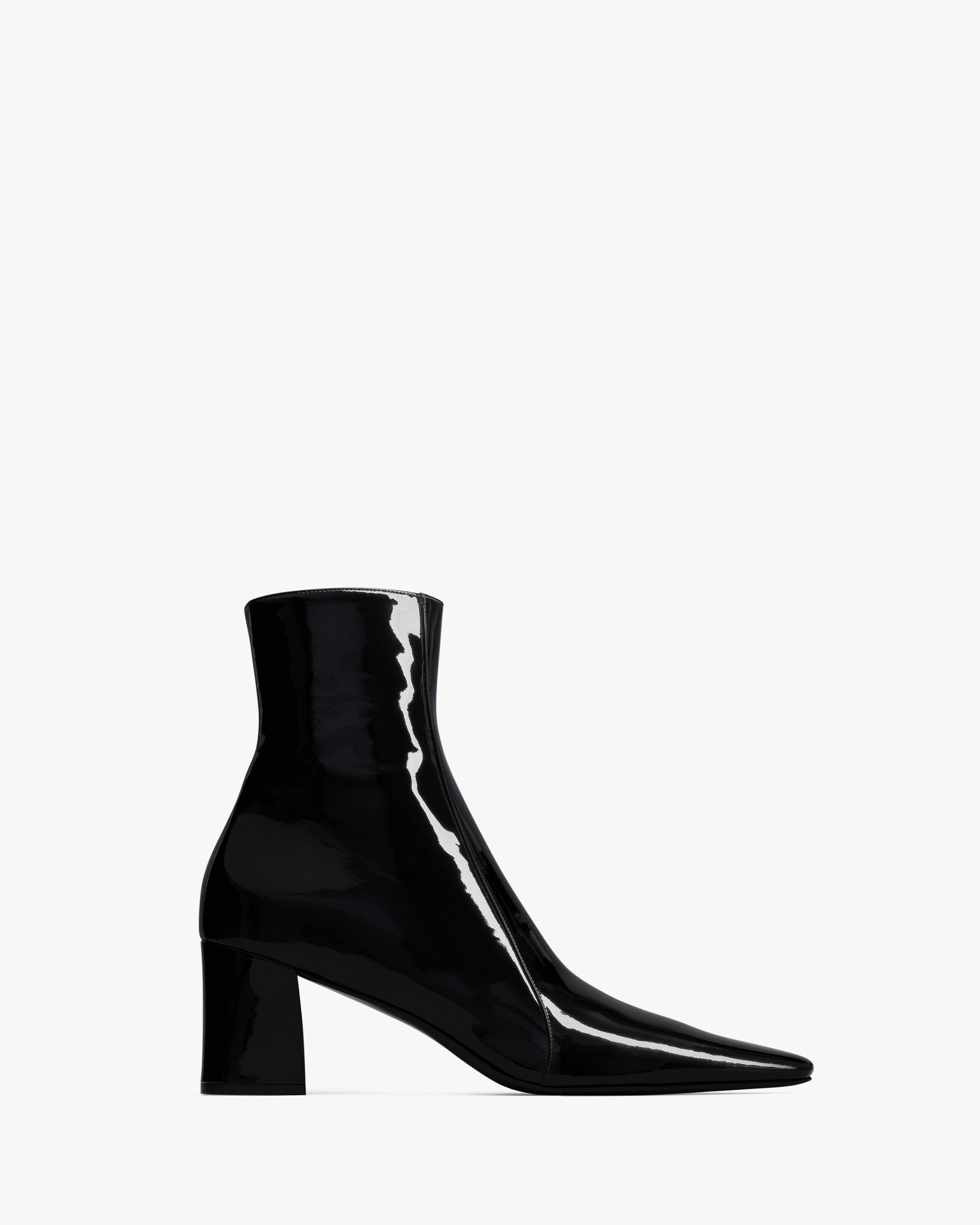 Saint Laurent Rainer Boots In Patent Leather - Black - Men - 7