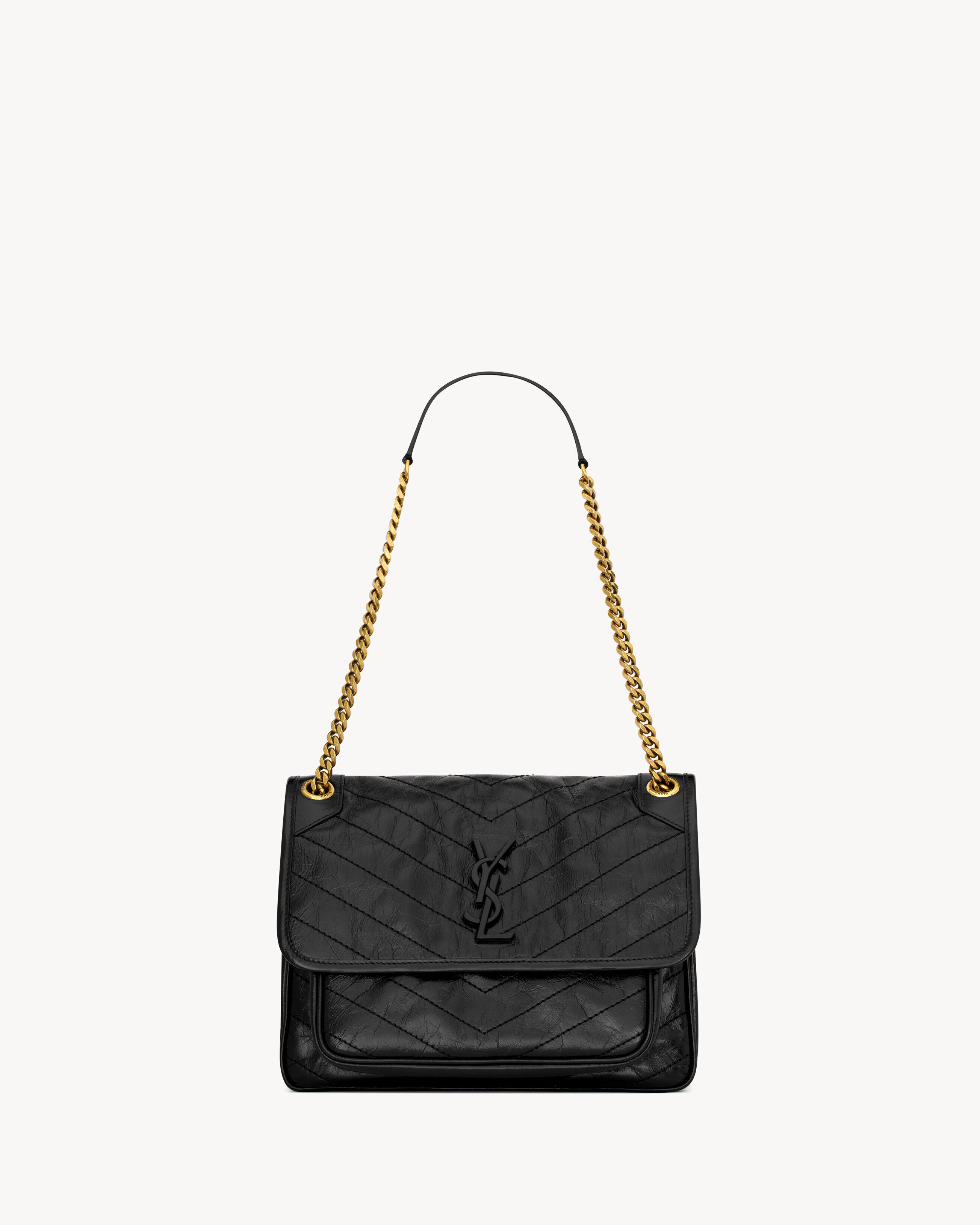 Saint Laurent Niki Medium In Vintage Leather - Black - Women