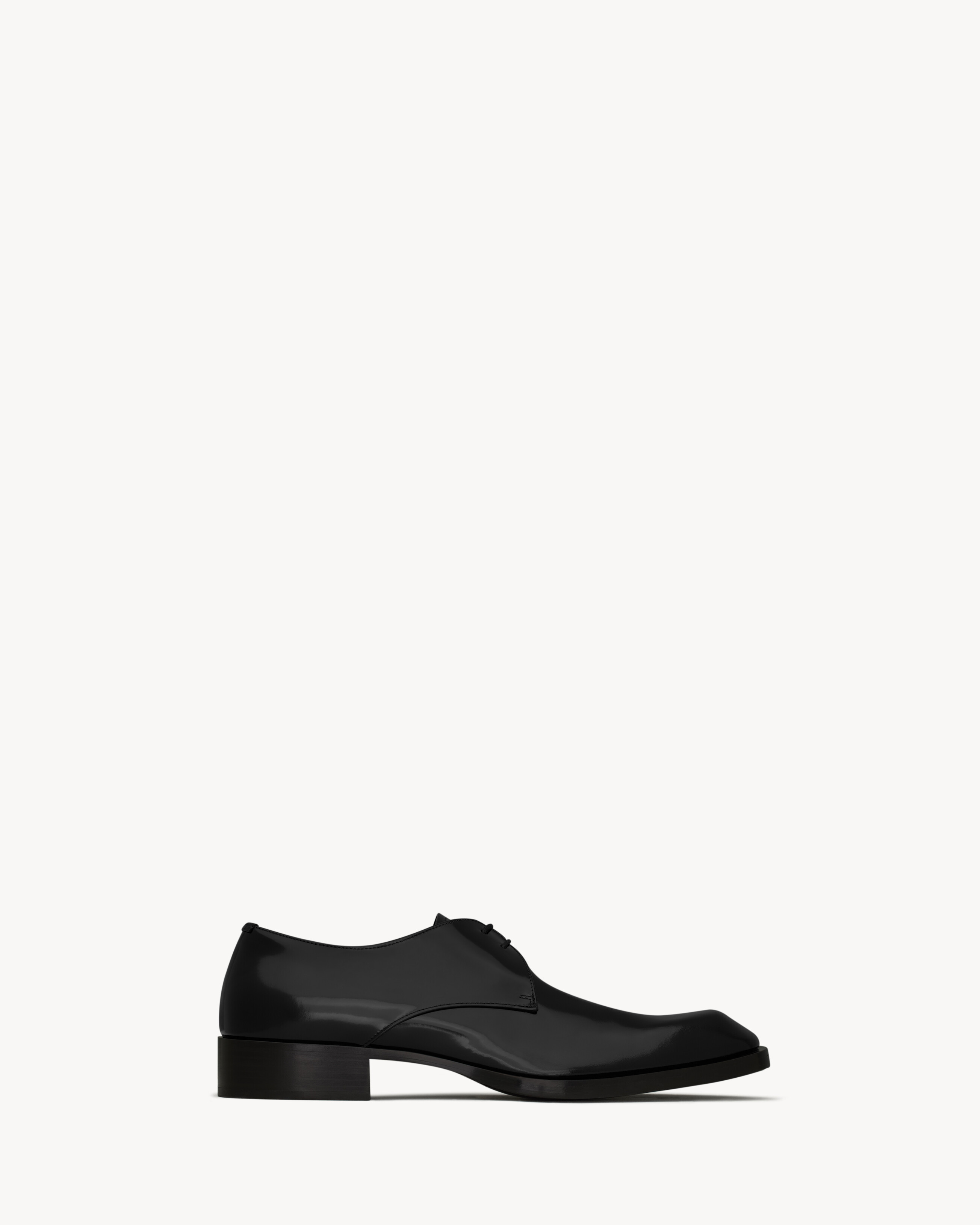Saint Laurent Vadim Derbies In Glazed Leather - Black - Men - 7.5