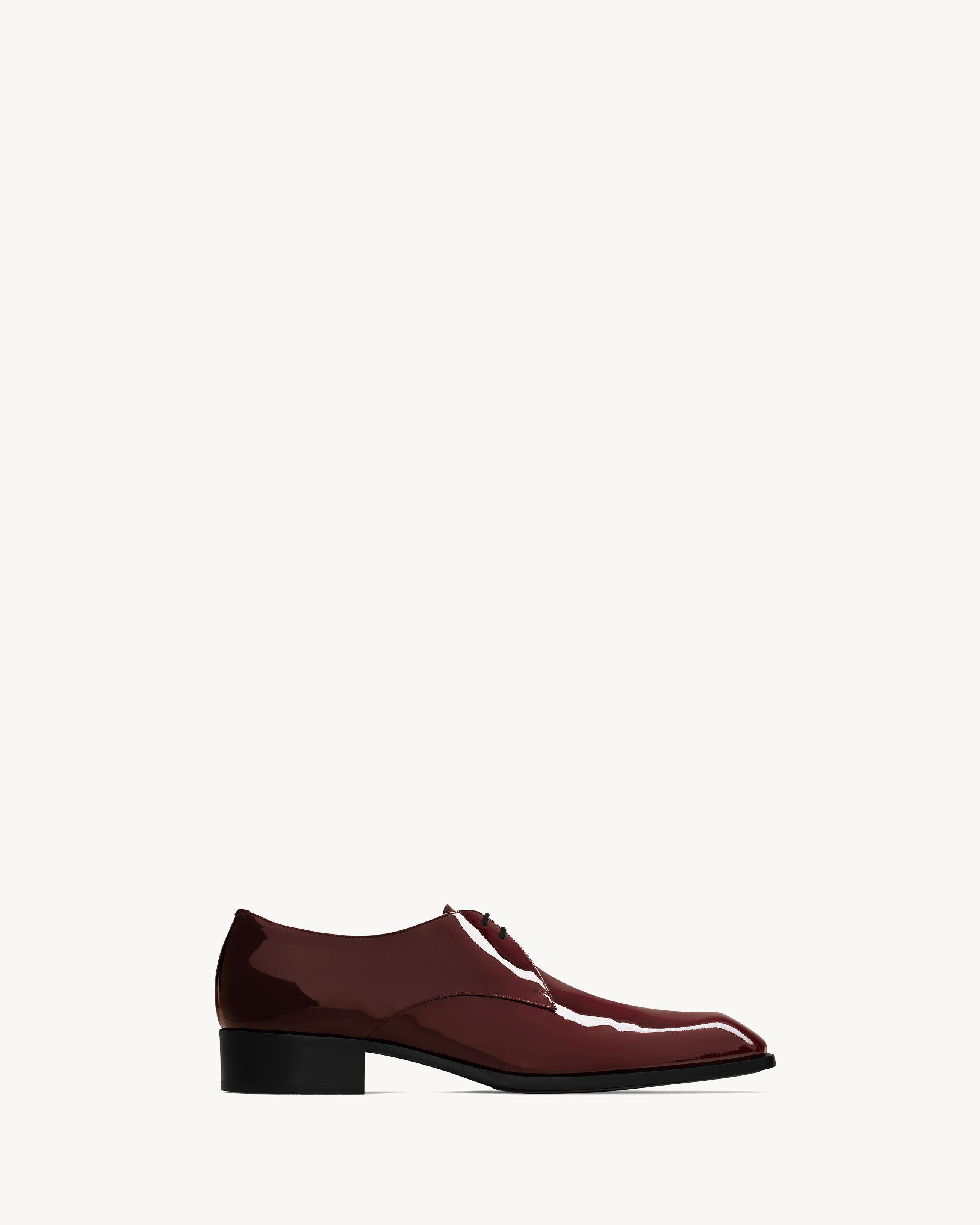 Saint Laurent Jean Derbies In Patent Leather - Amber - Men - 8