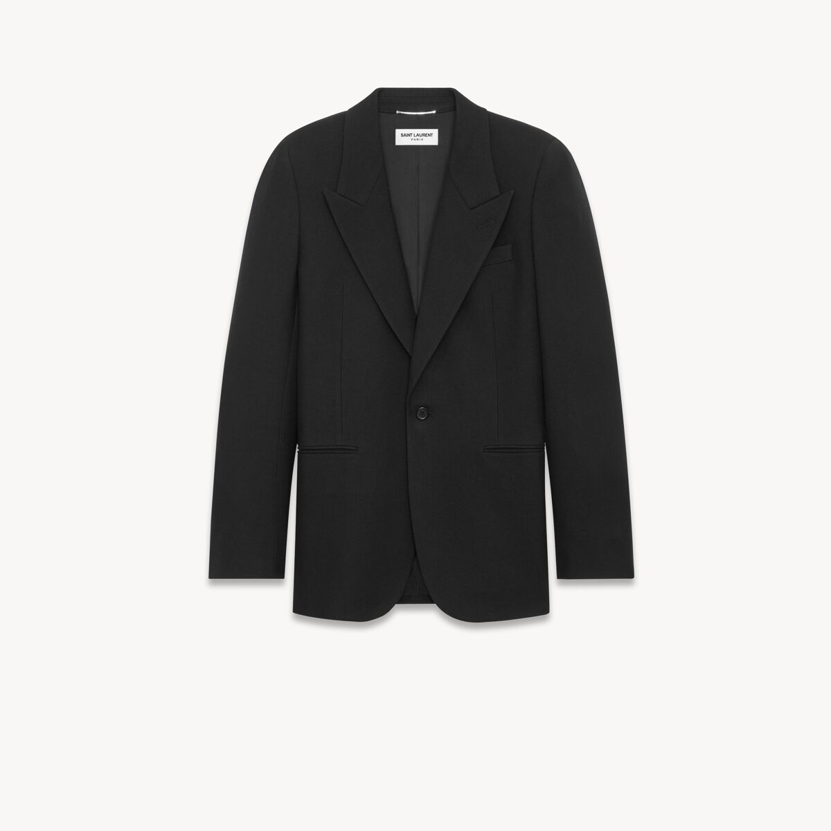 Saint Laurent Jacket In Wool Gabardine - Black - Men - 34