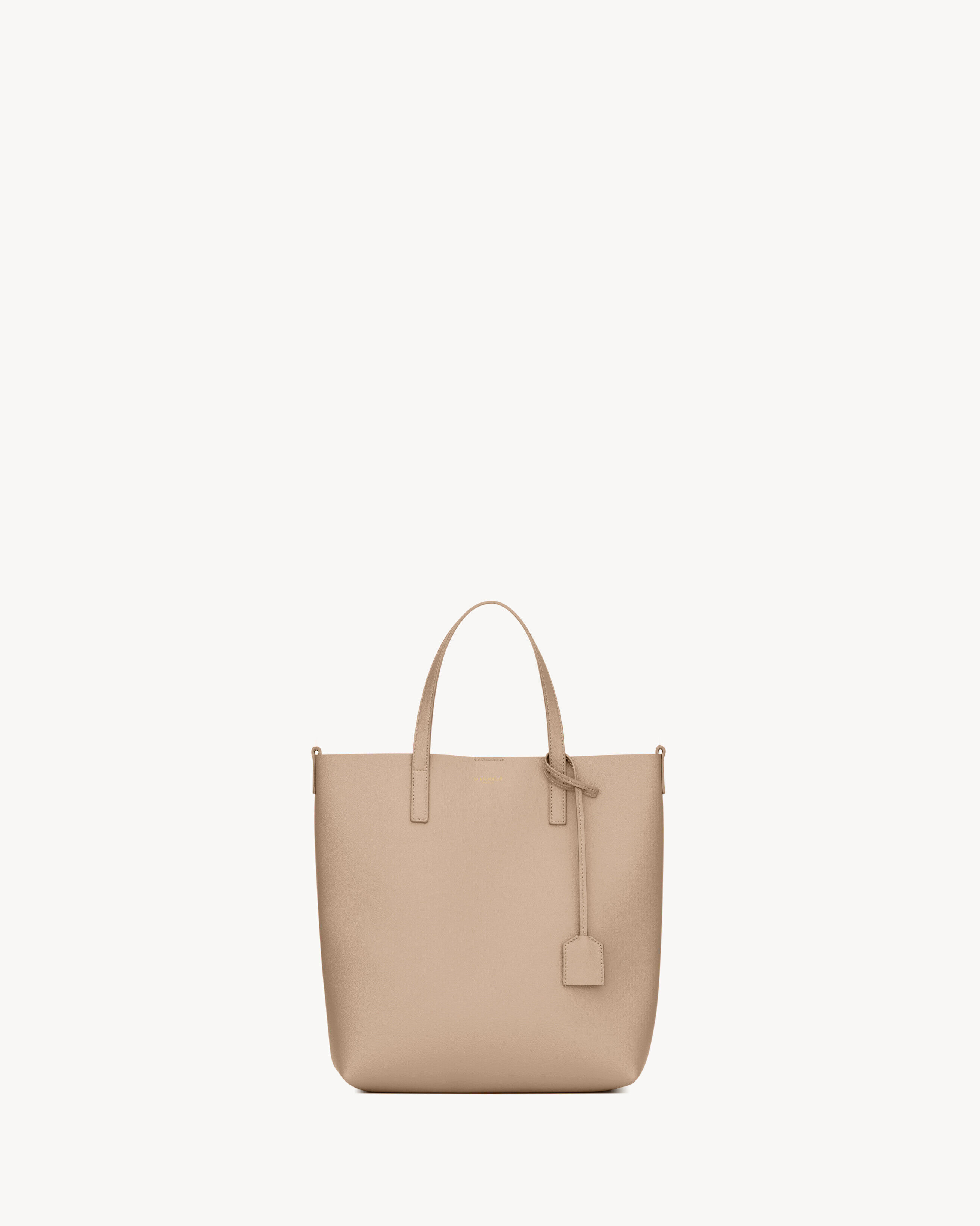 Saint Laurent Shopping En Cuir - Beige - Femme