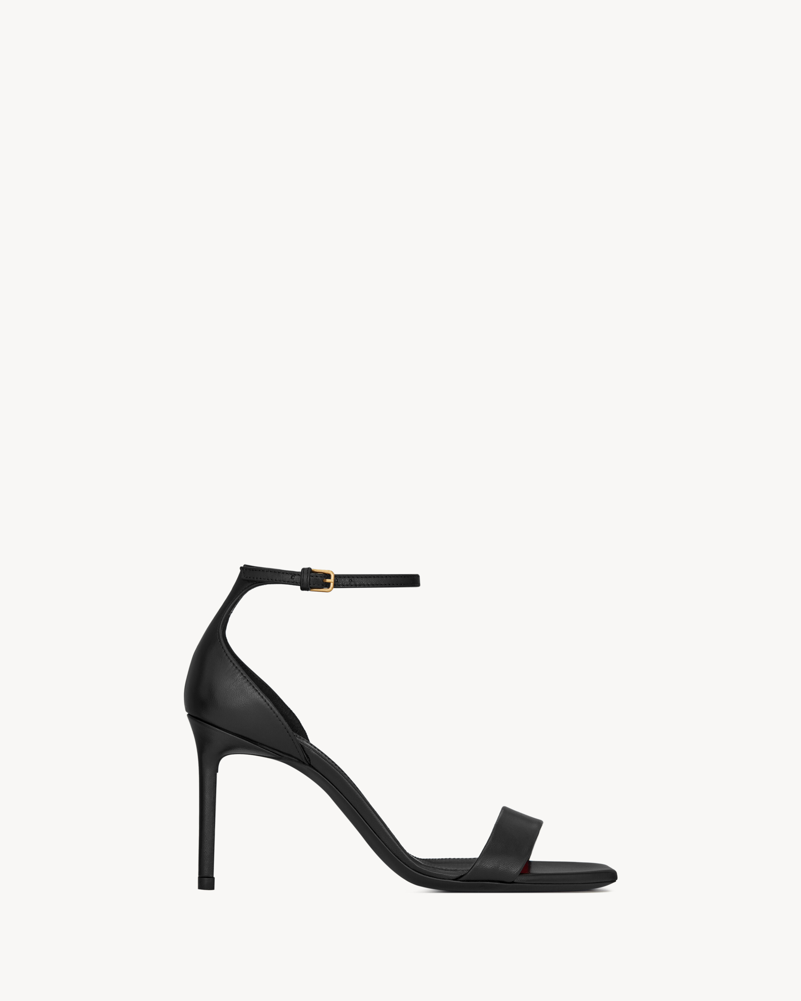Saint Laurent Amber Sandals In Leather - Black - Women - 41