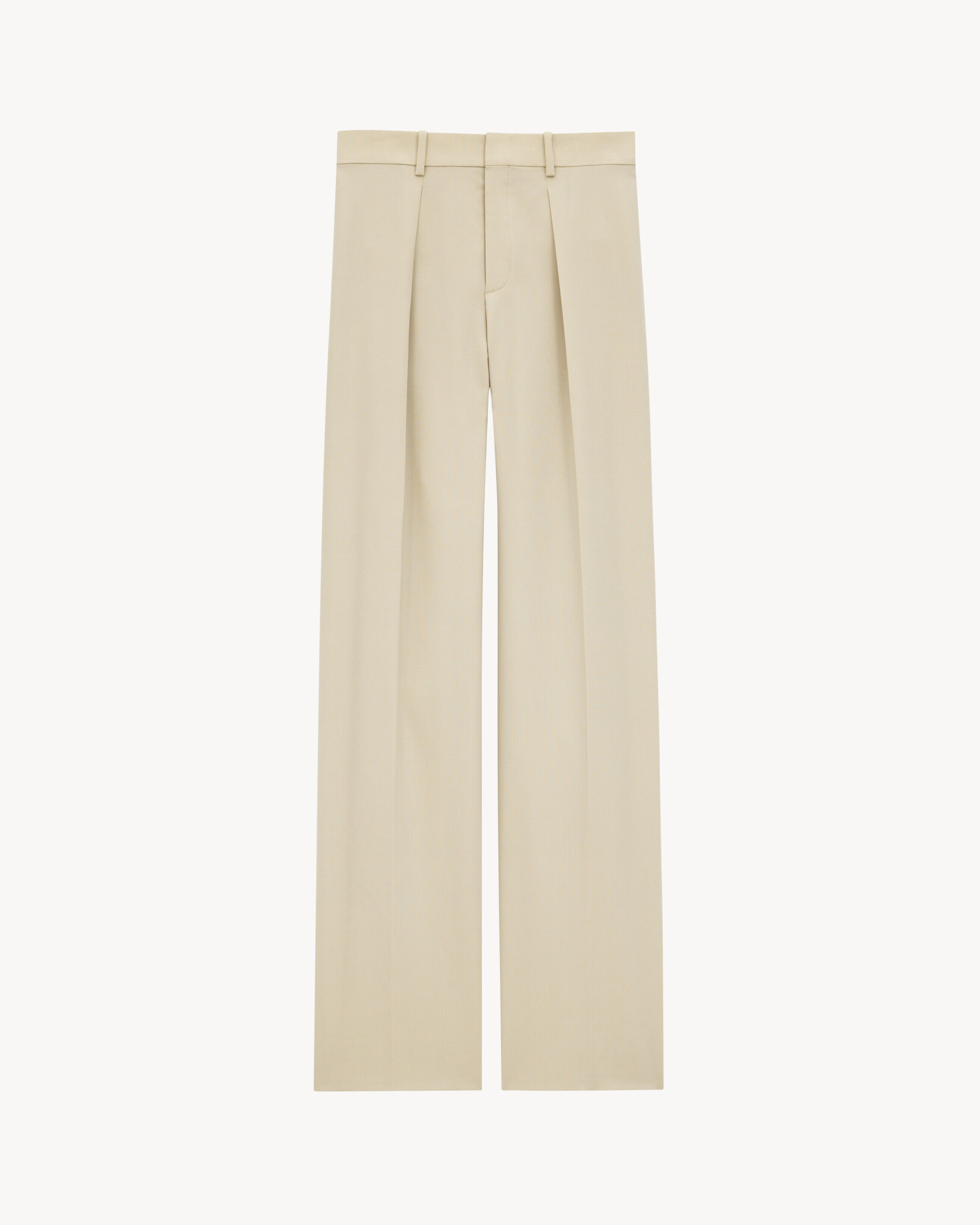 Saint Laurent Pants In Light Wool - Beige - Women - 34