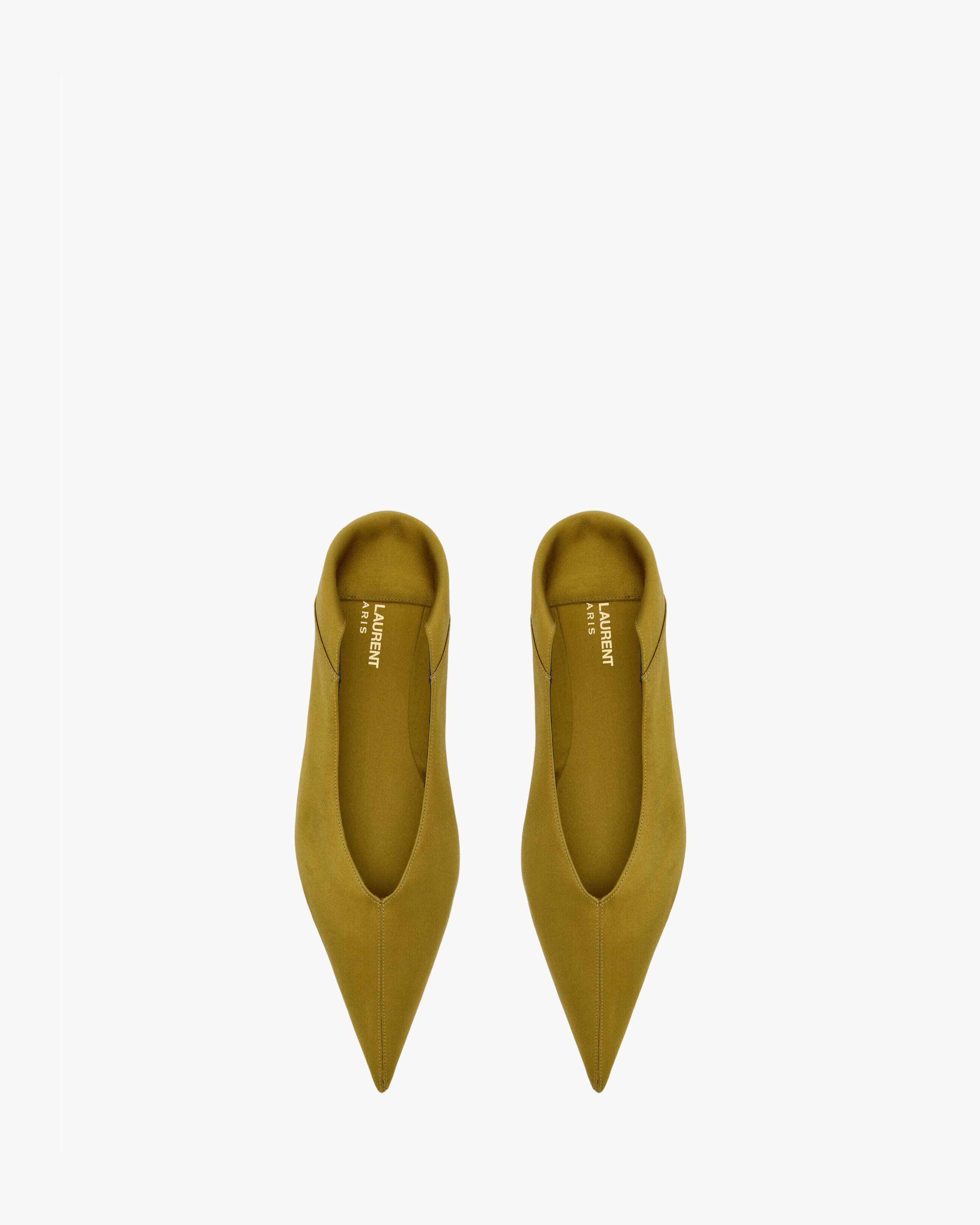 Saint Laurent Nour Slippers In Satin - Yellow/gold - Women - 38