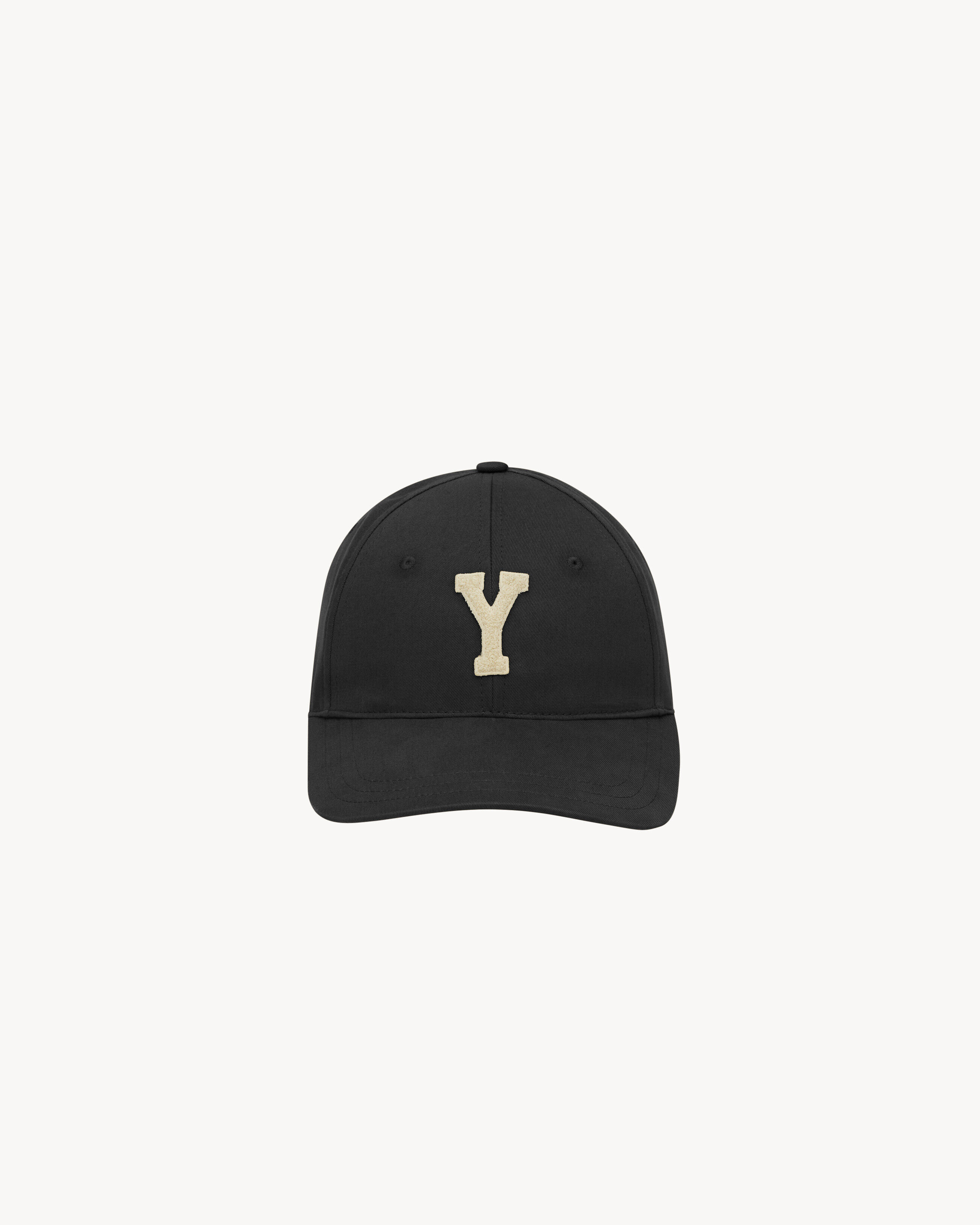 Saint Laurent Y Varsity Cap In Gabardine - Black - Women - 57
