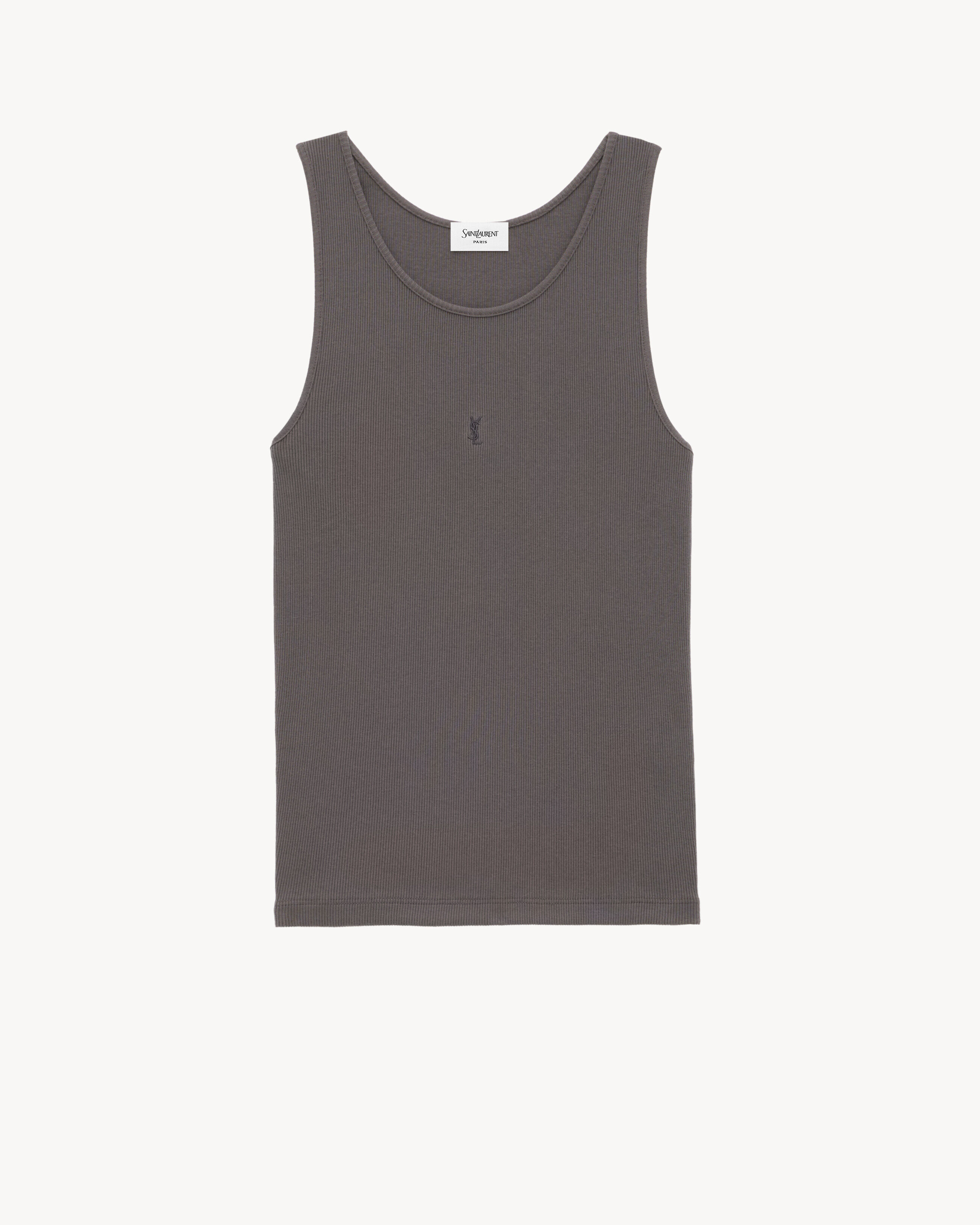 Saint Laurent Cassandre Tank Top - Black - Men - XS