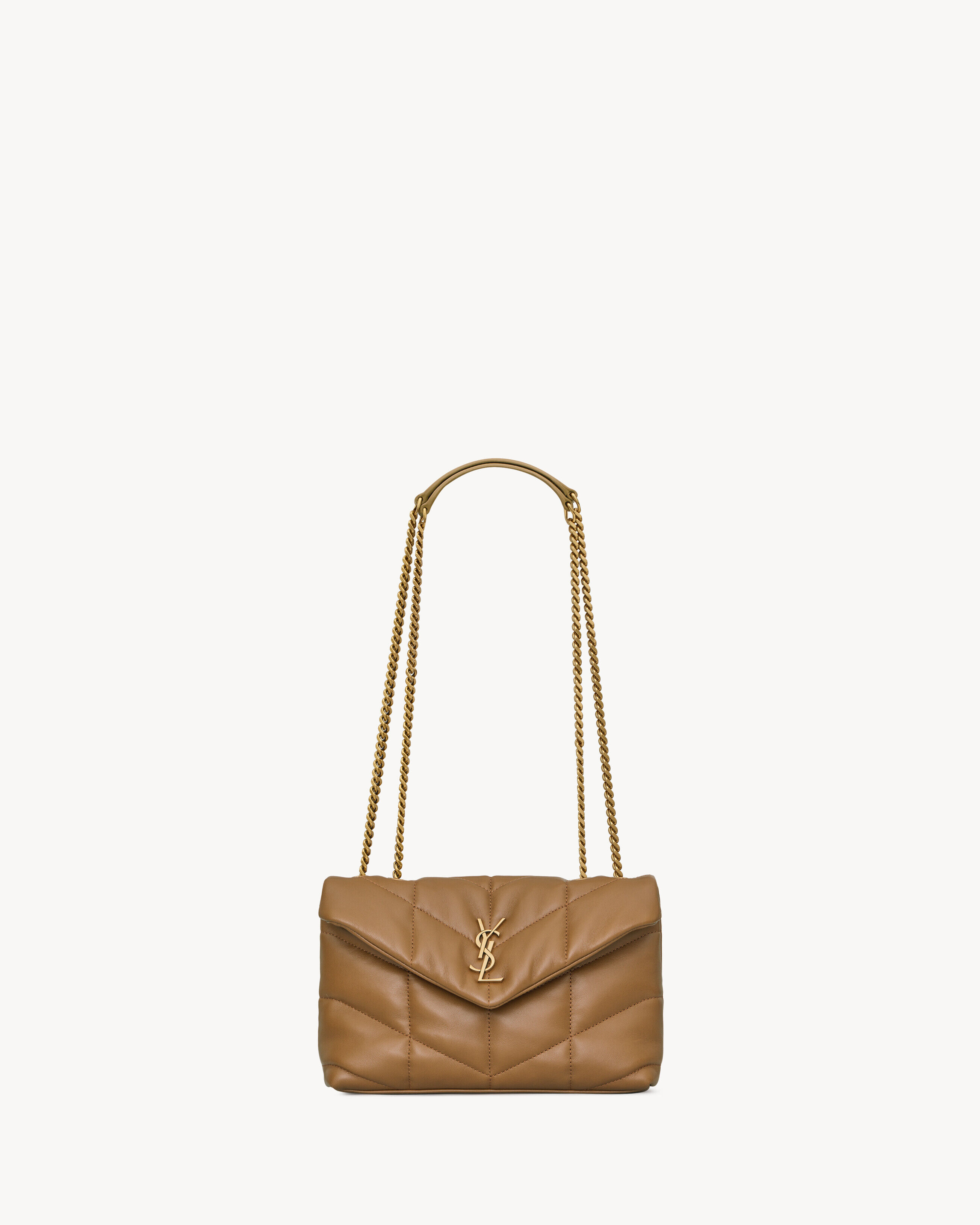 Saint Laurent Toy Puffer In Nappa Leather - Amber - Women