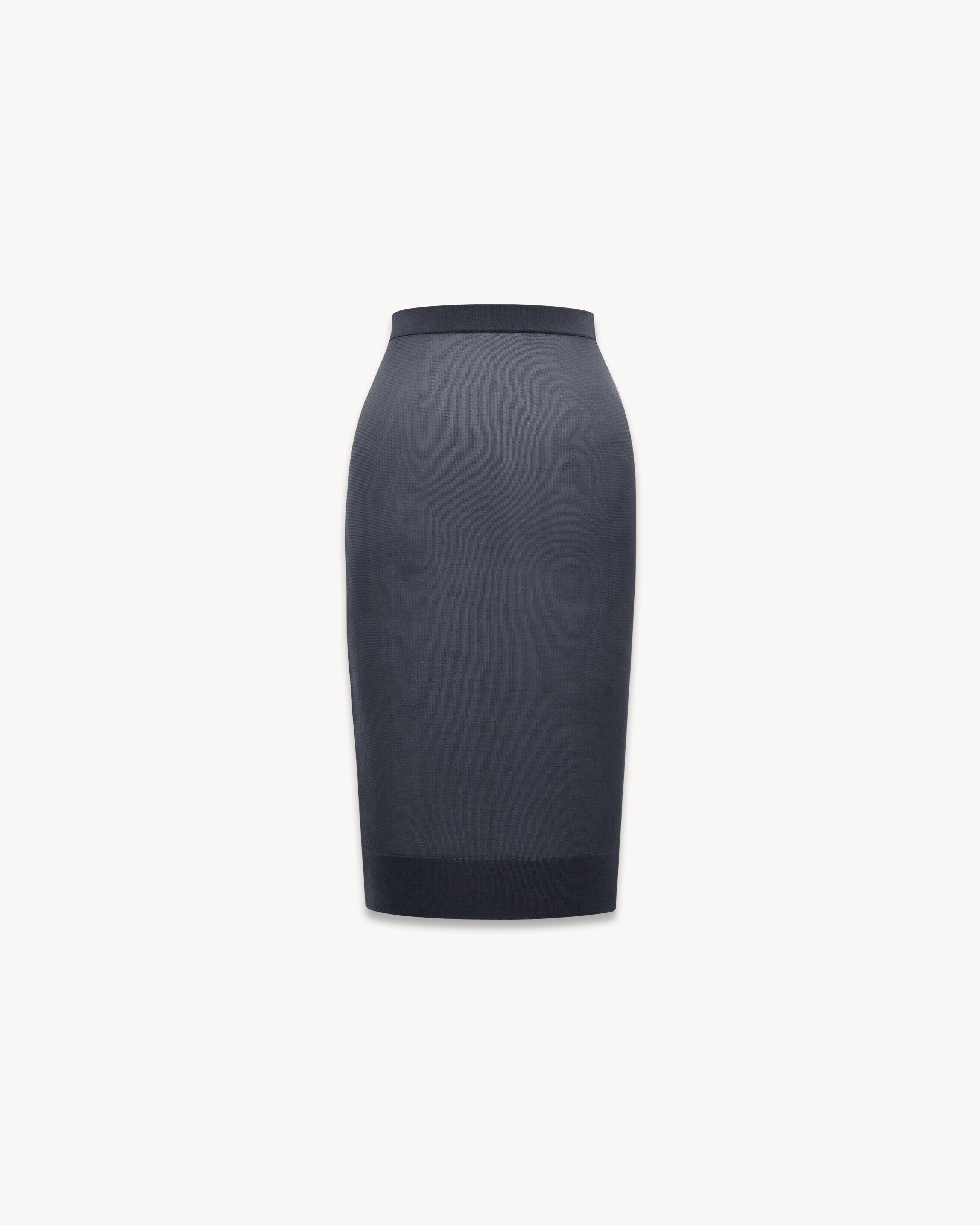 Saint Laurent Pencil Skirt In Knit - Blue - Women - XS