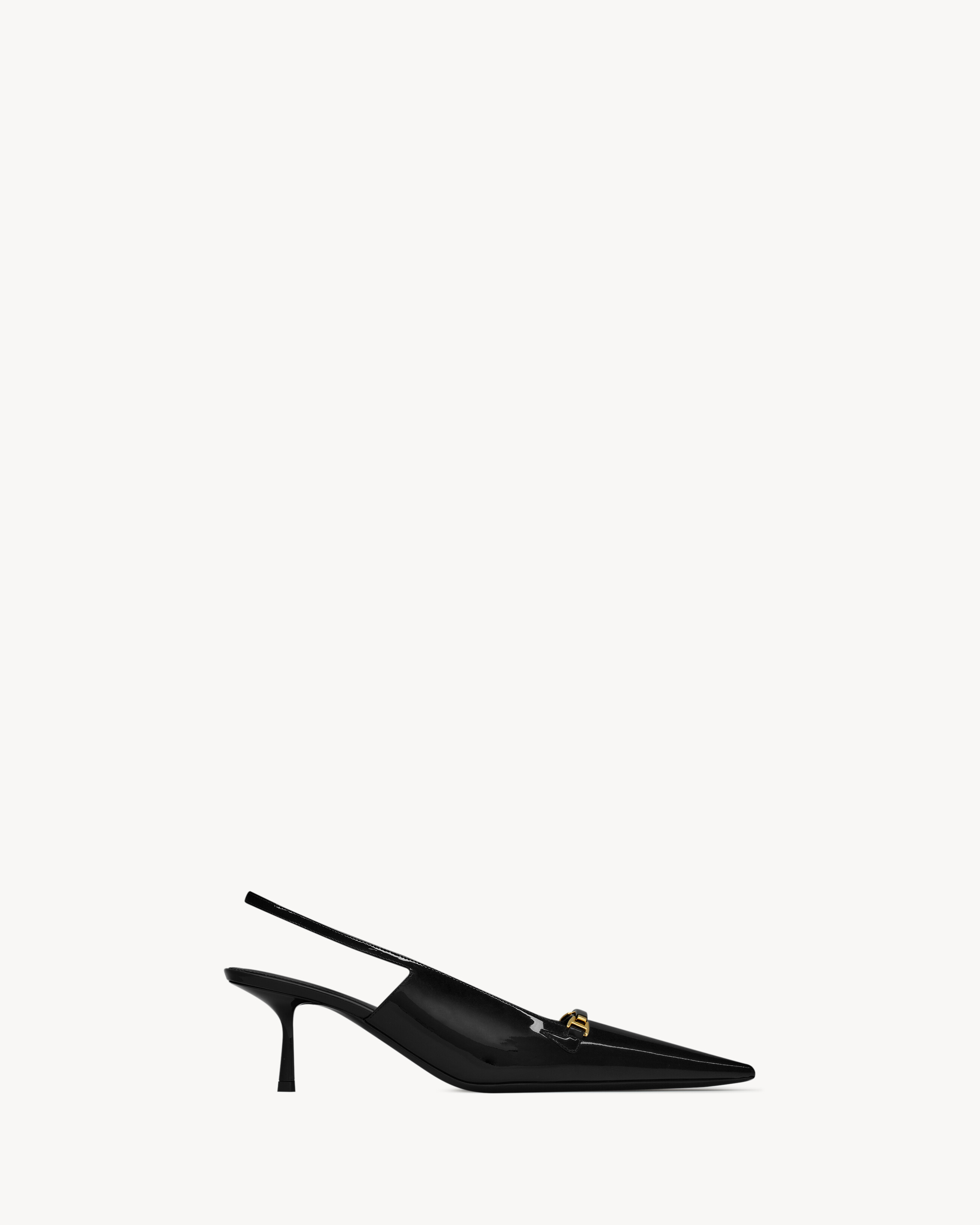 Saint Laurent Carine Slingback Pumps In Patent Leather - Black - Women - 2