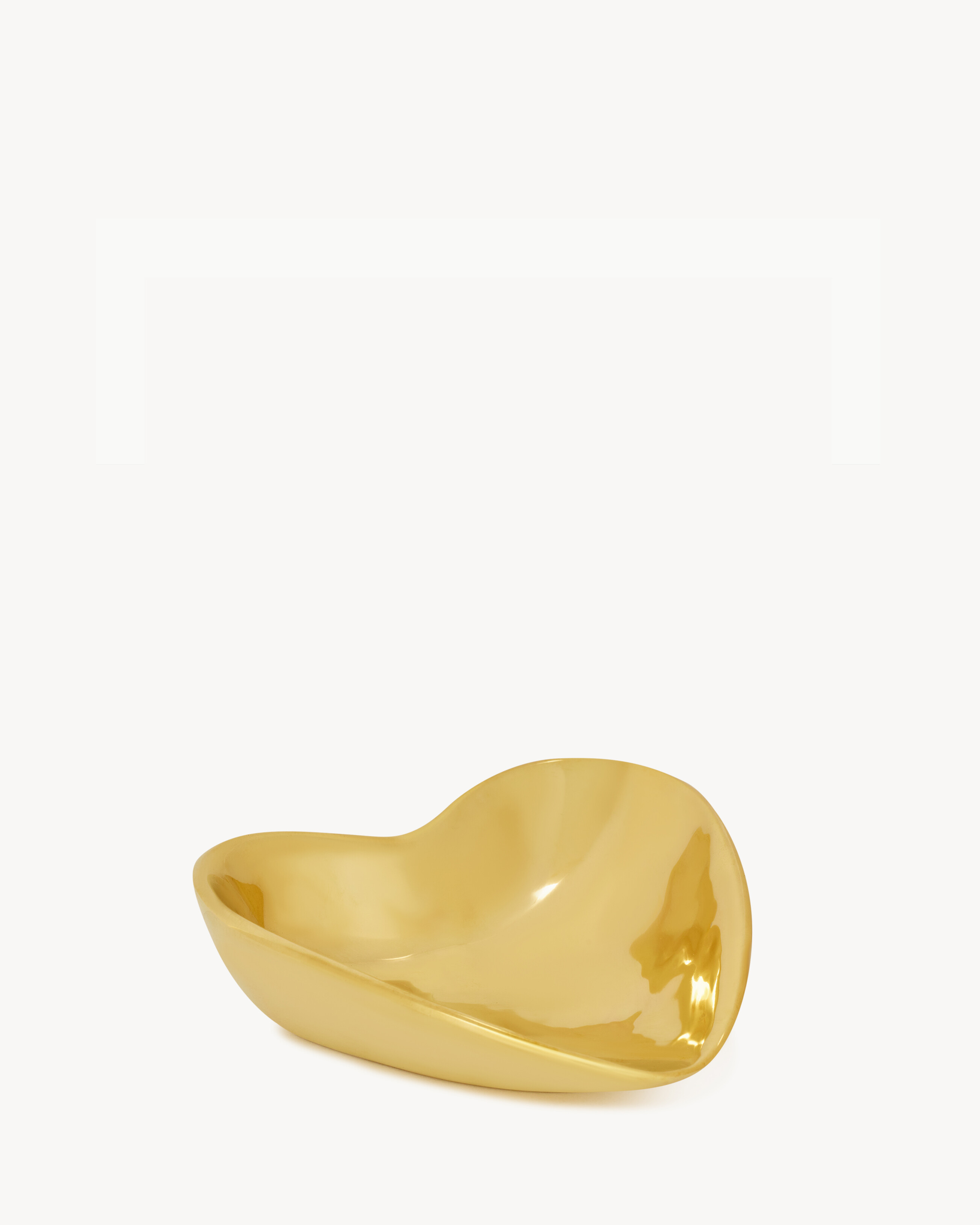 Rive Droite Heart Pintray In Brass - Yellow/gold