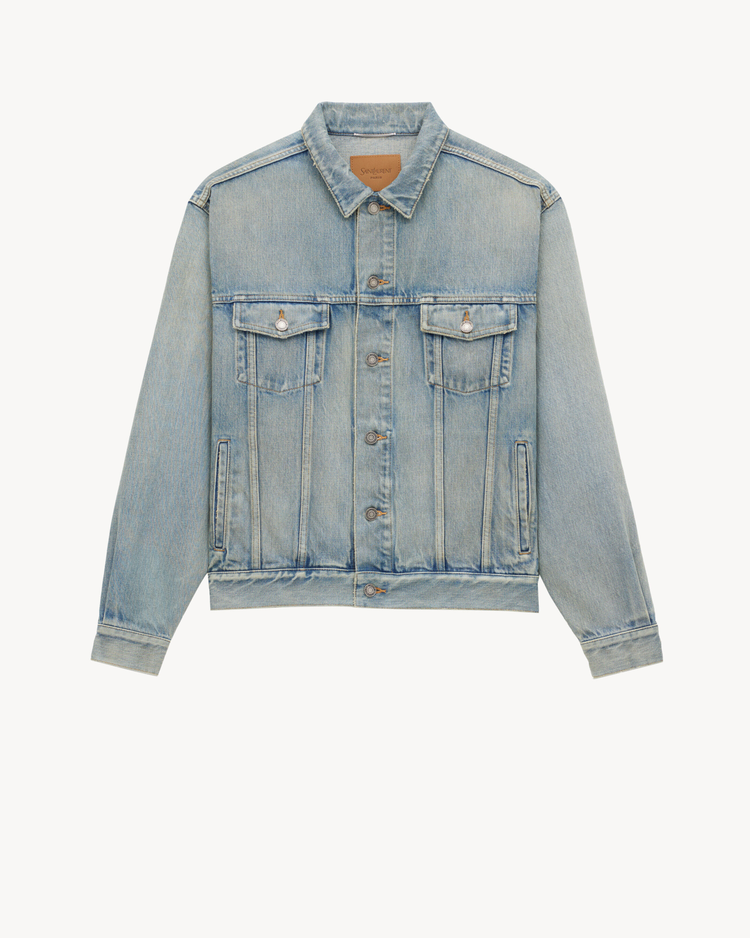 Saint Laurent Trucker Jacket In Chicago Blue Denim - Blue - Men - 50