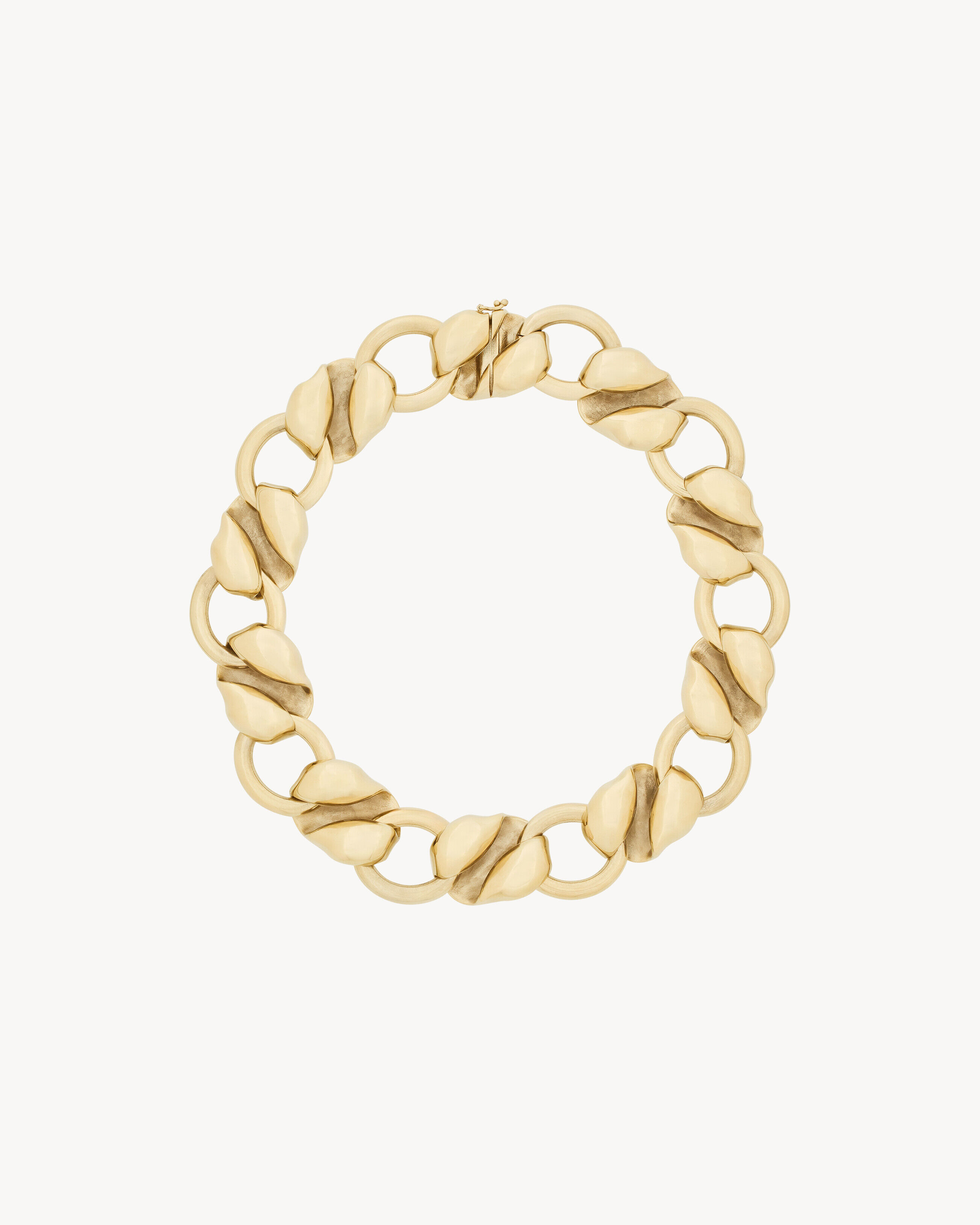 Saint Laurent Shell Chain Necklace In Metal - Yellow/gold - Women - M