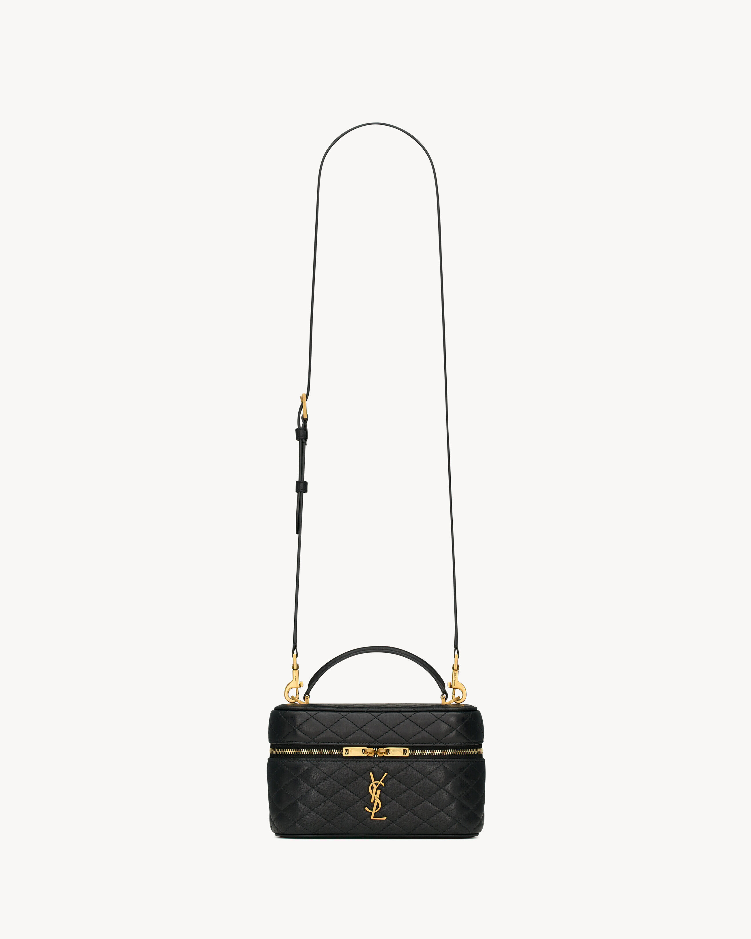 Saint Laurent Gaby Vanity Bag In Lambskin - Black - Women