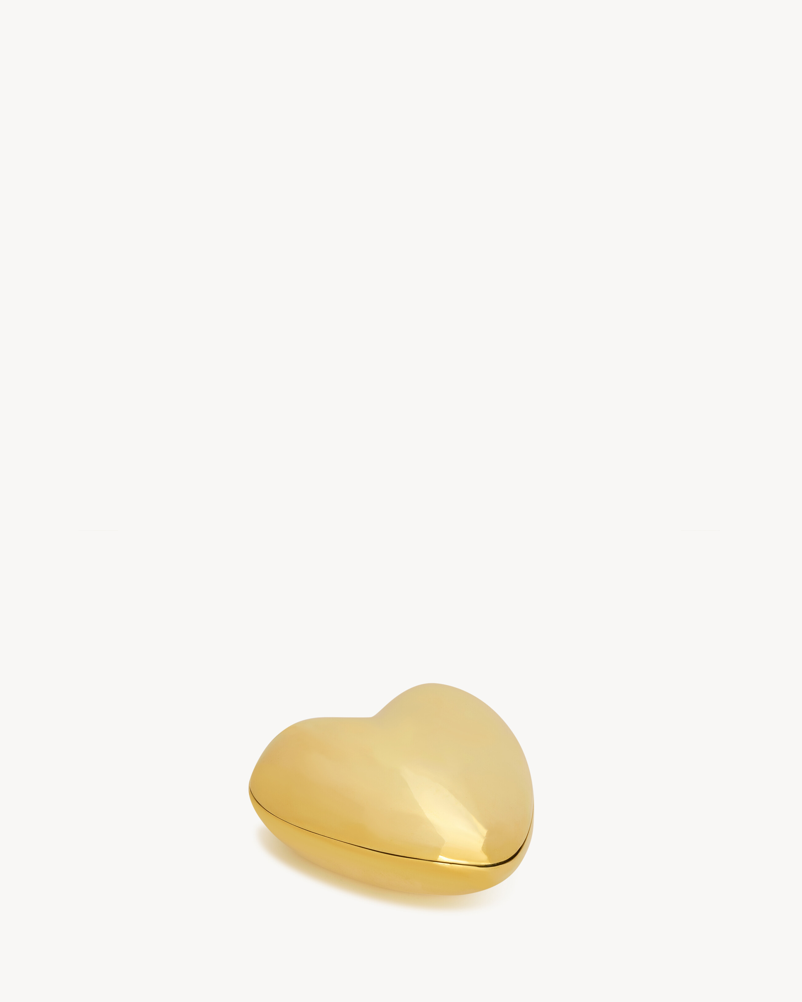 Rive Droite Heart Box In Brass - Yellow/gold